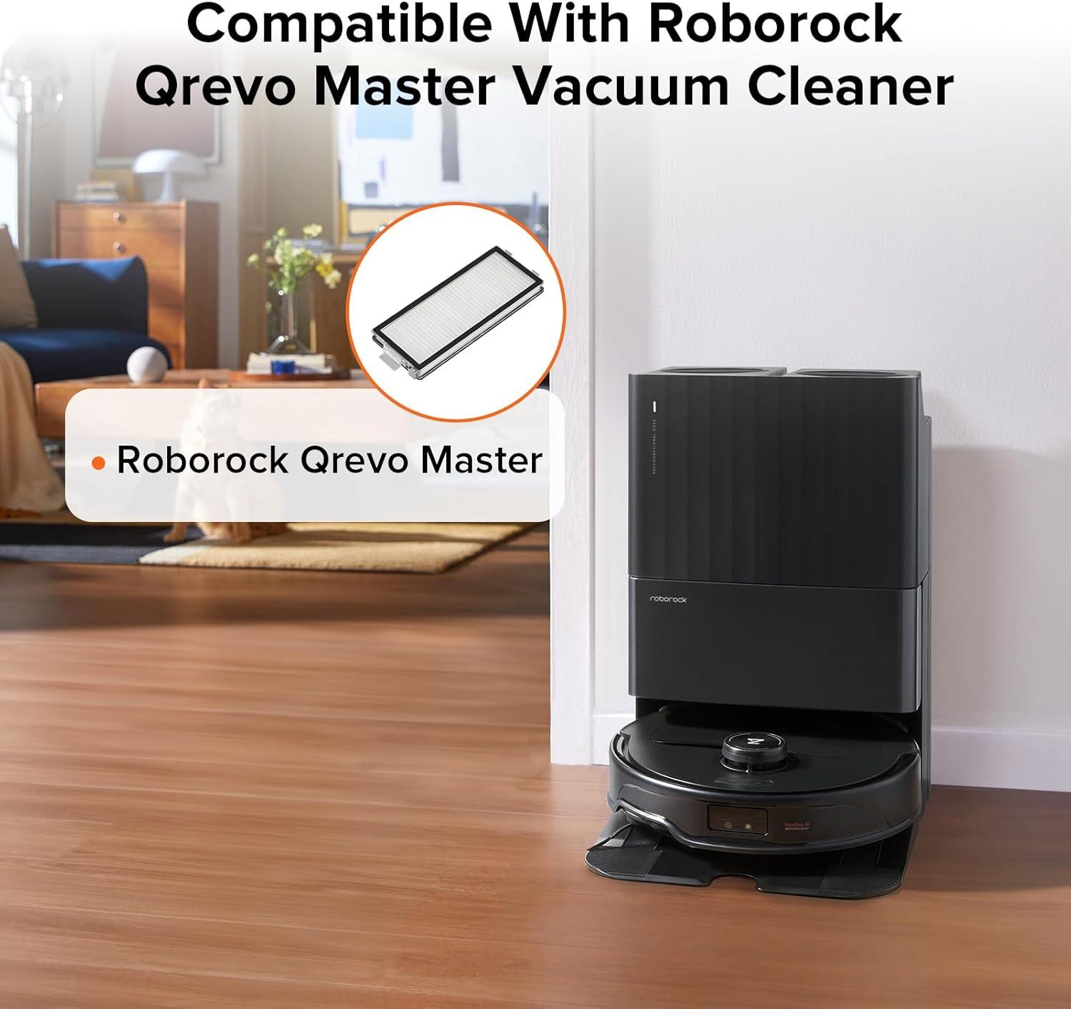 image:imageRoborock 2 Pack Washable Filter for Qrevo MasterQrevo SlimSaros Z70 Qrevo Curv 2 Flow HighEfficiency Replacement Filters Compatible with These Models Only