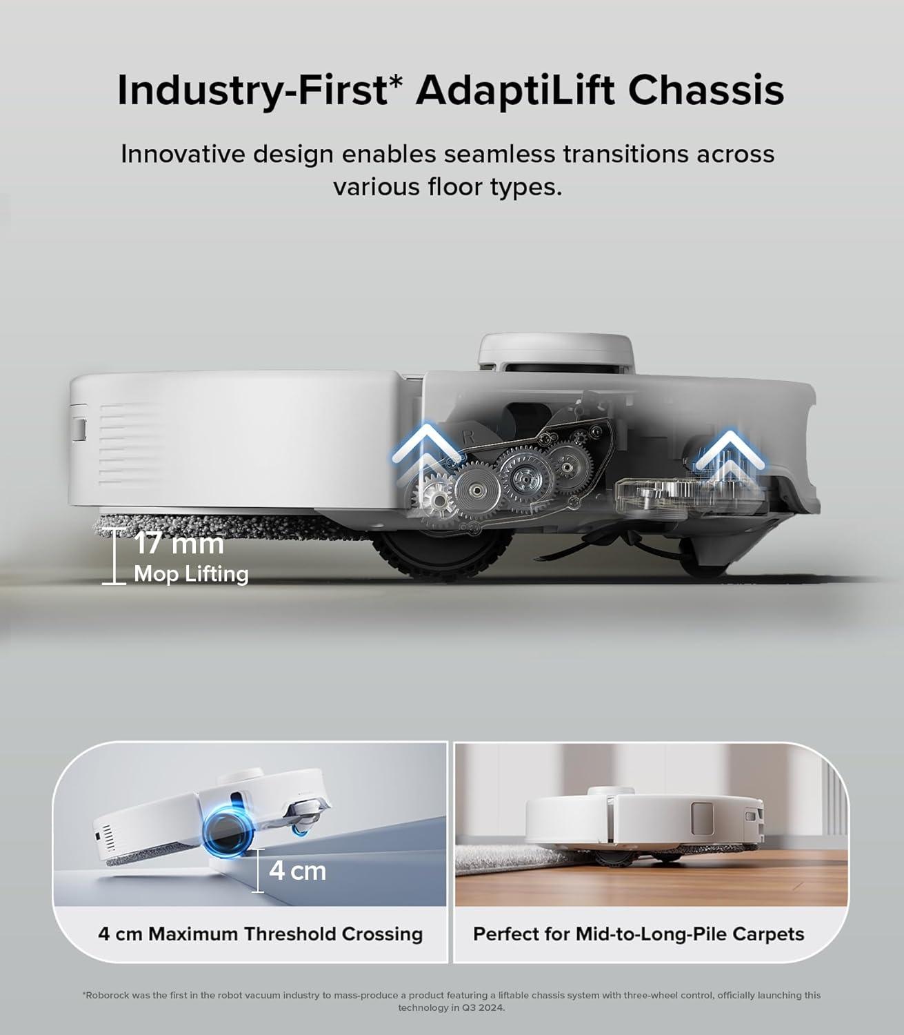 image:imageRoborock Qrevo Edge S5A Robot Vacuum and Mop 18500Pa ZeroTangling DuoDivide Main Brush FlexiArm Side Brush Hot Water Mop Washing amp SelfCleaning Warm Air Drying SelfEmptying WhiteQrevo Edge White
