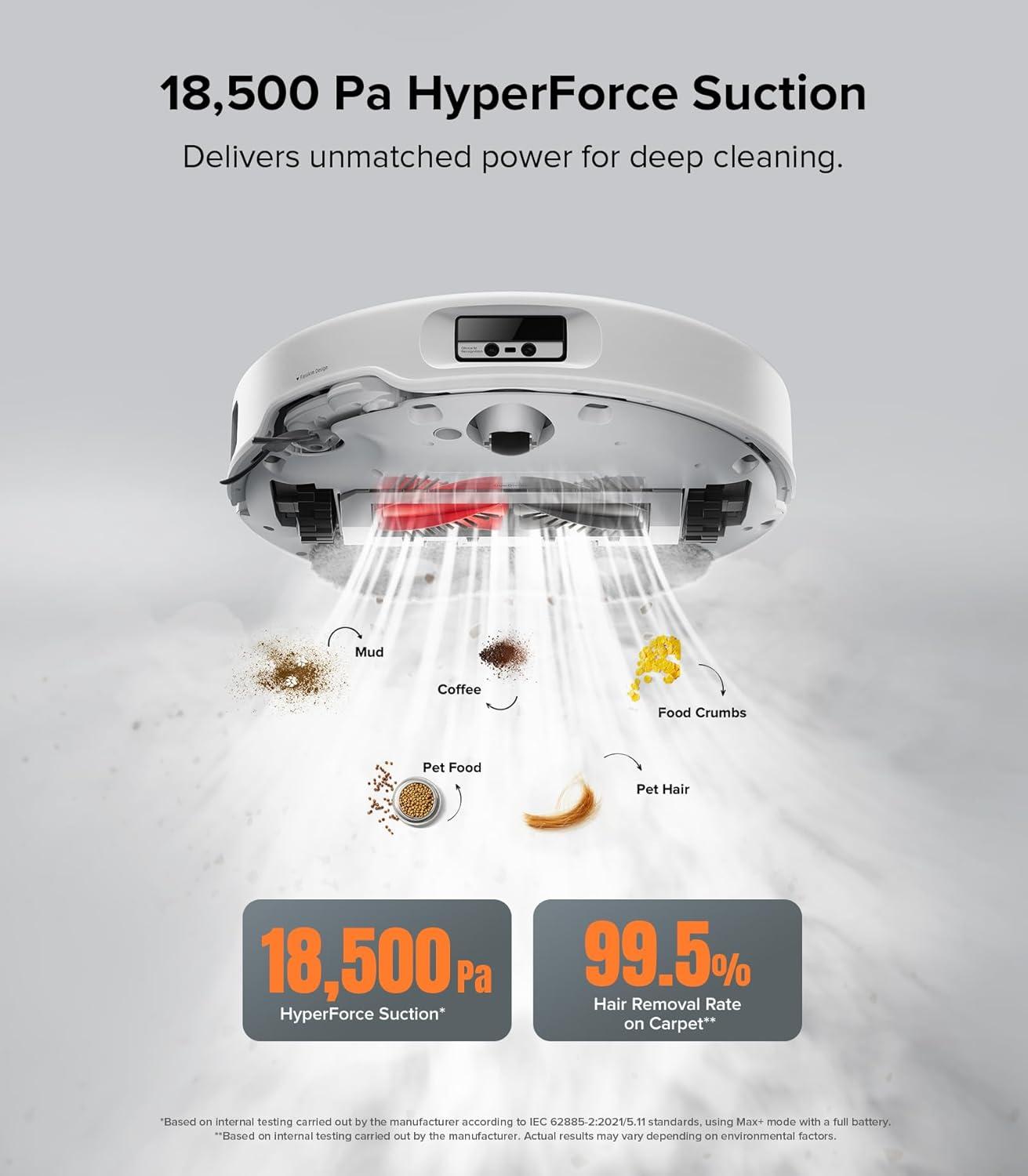 image:imageRoborock Qrevo Edge S5A Robot Vacuum and Mop 18500Pa ZeroTangling DuoDivide Main Brush FlexiArm Side Brush Hot Water Mop Washing amp SelfCleaning Warm Air Drying SelfEmptying WhiteQrevo Edge White