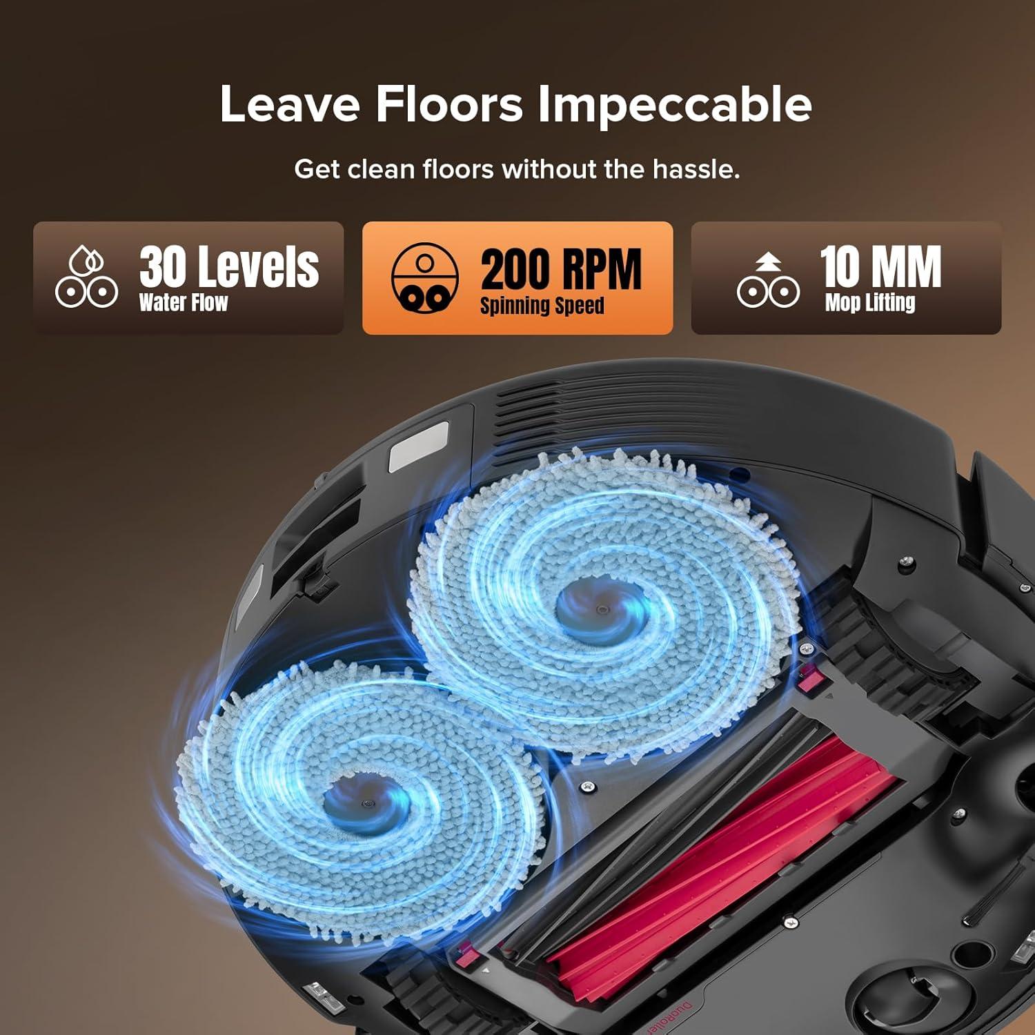 image:imageRoborock Qrevo Edge S5A Robot Vacuum and Mop 18500Pa ZeroTangling DuoDivide Main Brush FlexiArm Side Brush Hot Water Mop Washing amp SelfCleaning Warm Air Drying SelfEmptying WhiteQrevoMaster Black