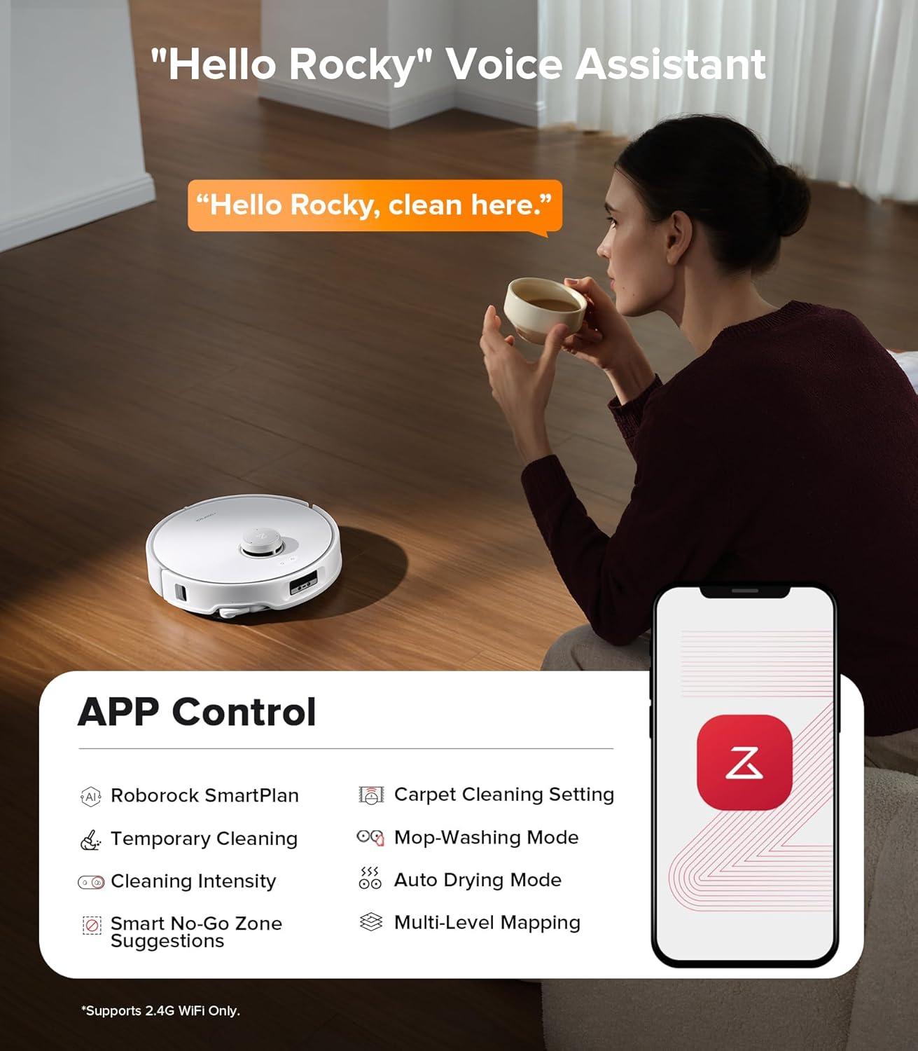 image:imageRoborock Qrevo Edge S5A Robot Vacuum and Mop 18500Pa ZeroTangling DuoDivide Main Brush FlexiArm Side Brush Hot Water Mop Washing amp SelfCleaning Warm Air Drying SelfEmptying WhiteQrevo Edge White