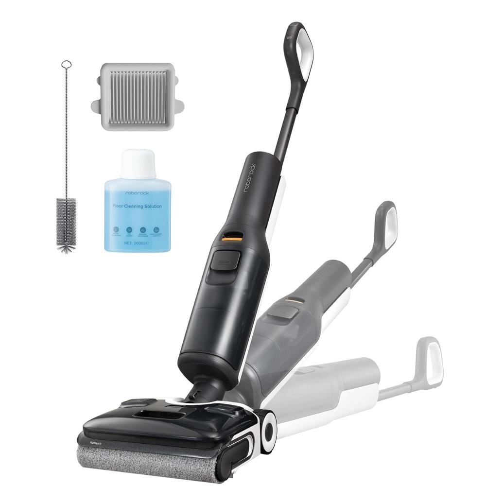 image:imageroborock F25 BX Wet Dry Vacuum Cleaner Cordless Vacuum Mop All in One with 20000Pa 194F Hot Air Flash Drying amp Self Cleaning ZeroTangle Wet Mop Cleaner for Hard Floor 180 Lie FlatF25 Alt