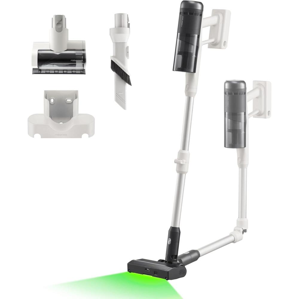 image:imageroborock H60 Ultra Cordless Stick Vacuum Cleaners Upgraded 210AW Suction Stick Vacuum with 90Min Runtime 90 Bendable Tube LED Dust Detection Vacuum Cleaner for Carpets Hard Floors amp Pet HairH60 Pro