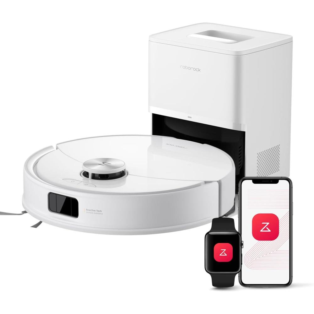 image:imageroborock Q10 S5 Robot Vacuum and Mop 10000Pa Suction Upgraded from Q8 max 70 Days SelfEmptying Obstacle Avoidance Sonic Mopping Dual AntiTangle Design Auto Mop Lifting Ideal for Pet HairQ10 S5 White