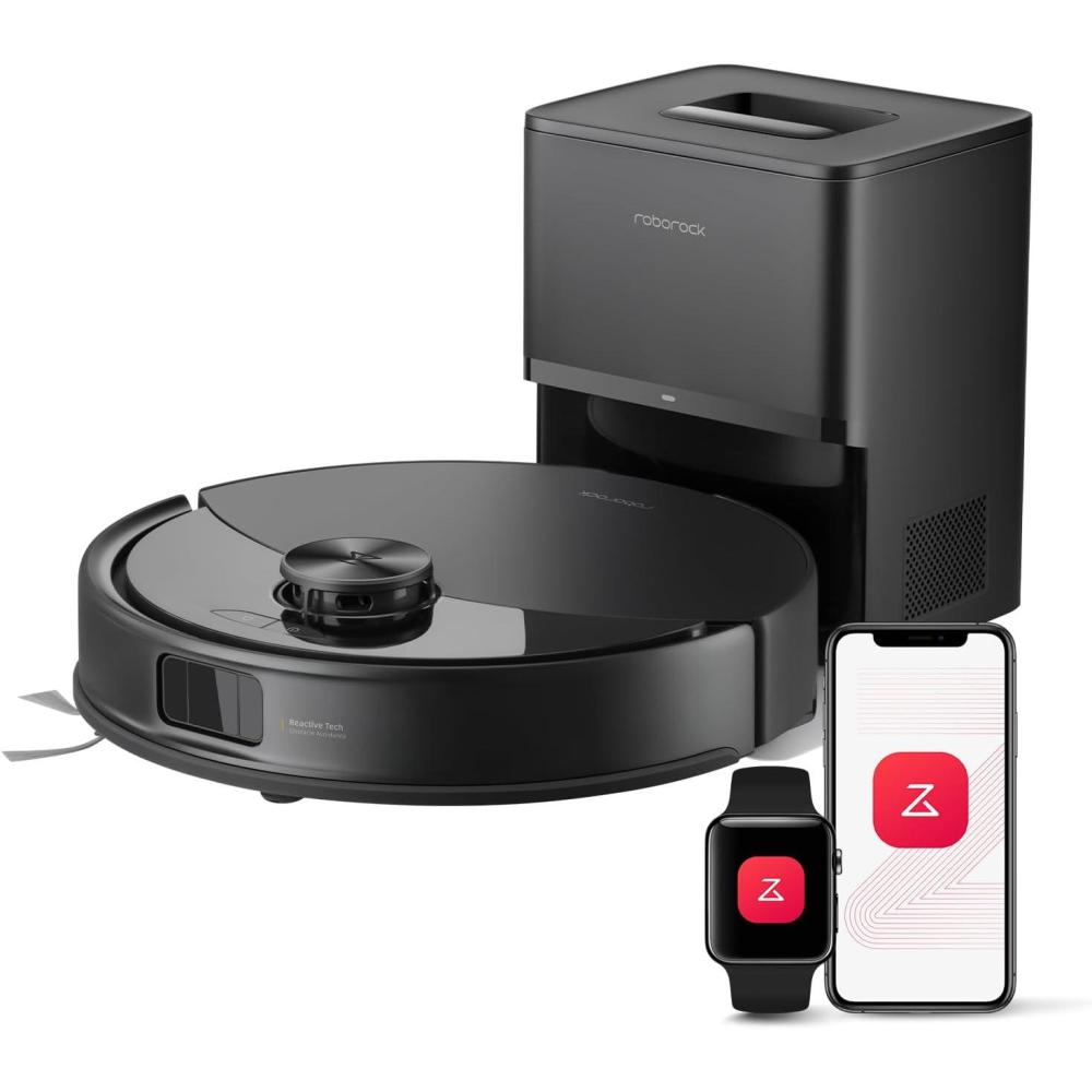 image:imageroborock Q10 S5 Robot Vacuum and Mop 10000Pa Suction Upgraded from Q8 max 70 Days SelfEmptying Obstacle Avoidance Sonic Mopping Dual AntiTangle Design Auto Mop Lifting Ideal for Pet HairQ10 S5 Black