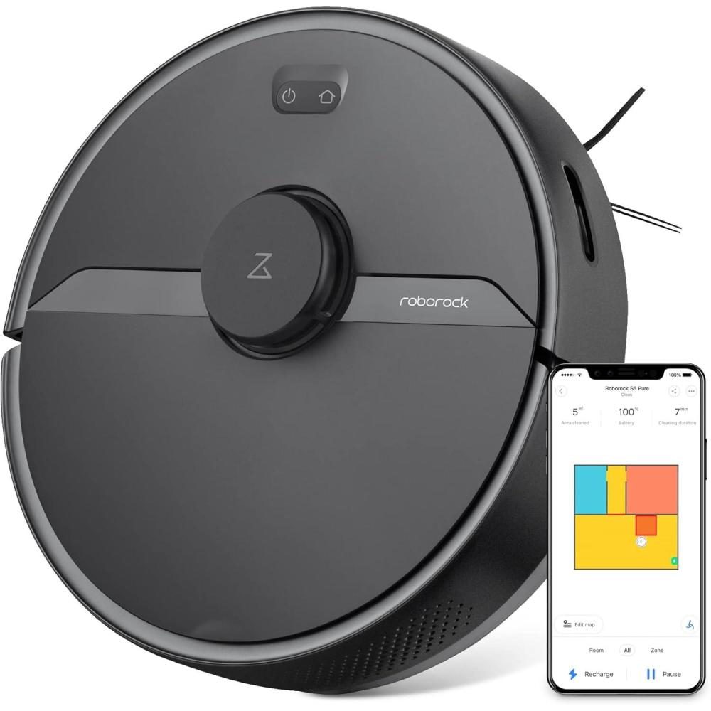 image:imageroborock Q7 L5 Robot Vacuum and Mop Combo 8000Pa Suction Upgraded from Q5 Pro Dual AntiTangle System LiDAR Navigation MultiLevel Mapping SelfCharging Robotic Vacuum Cleaner BlackS6 Pure Black