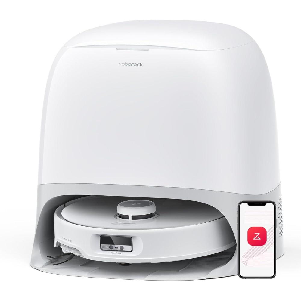 image:imageroborock Qrevo CurvX Robot Vacuum and Mop 22000Pa Suction 314 Ultra Slim ZeroTangling Design Reactive AI Obstacle Recognition AdaptiLift Chassis Auto Hot Water Mop Washing amp DryingRoborock Qrevo Curv WHITE