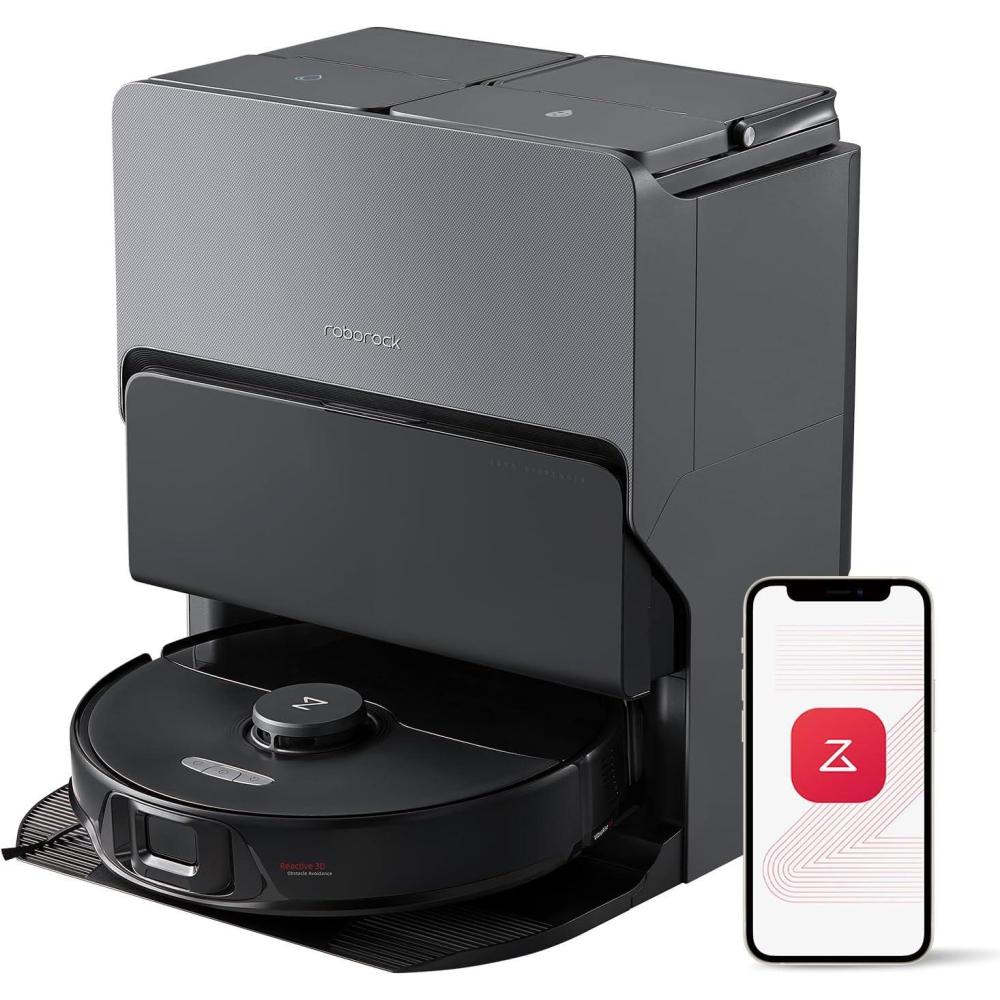 image:imageroborock S8 Max Ultra with Auto Water Refilling and Drainage System Robot Vacuum and Mop FlexiArm Design Smart Dirt Detection SelfEmptying 8000Pa Suction for Various Floors Pet Hair WhiteS8 Max Ultra Black