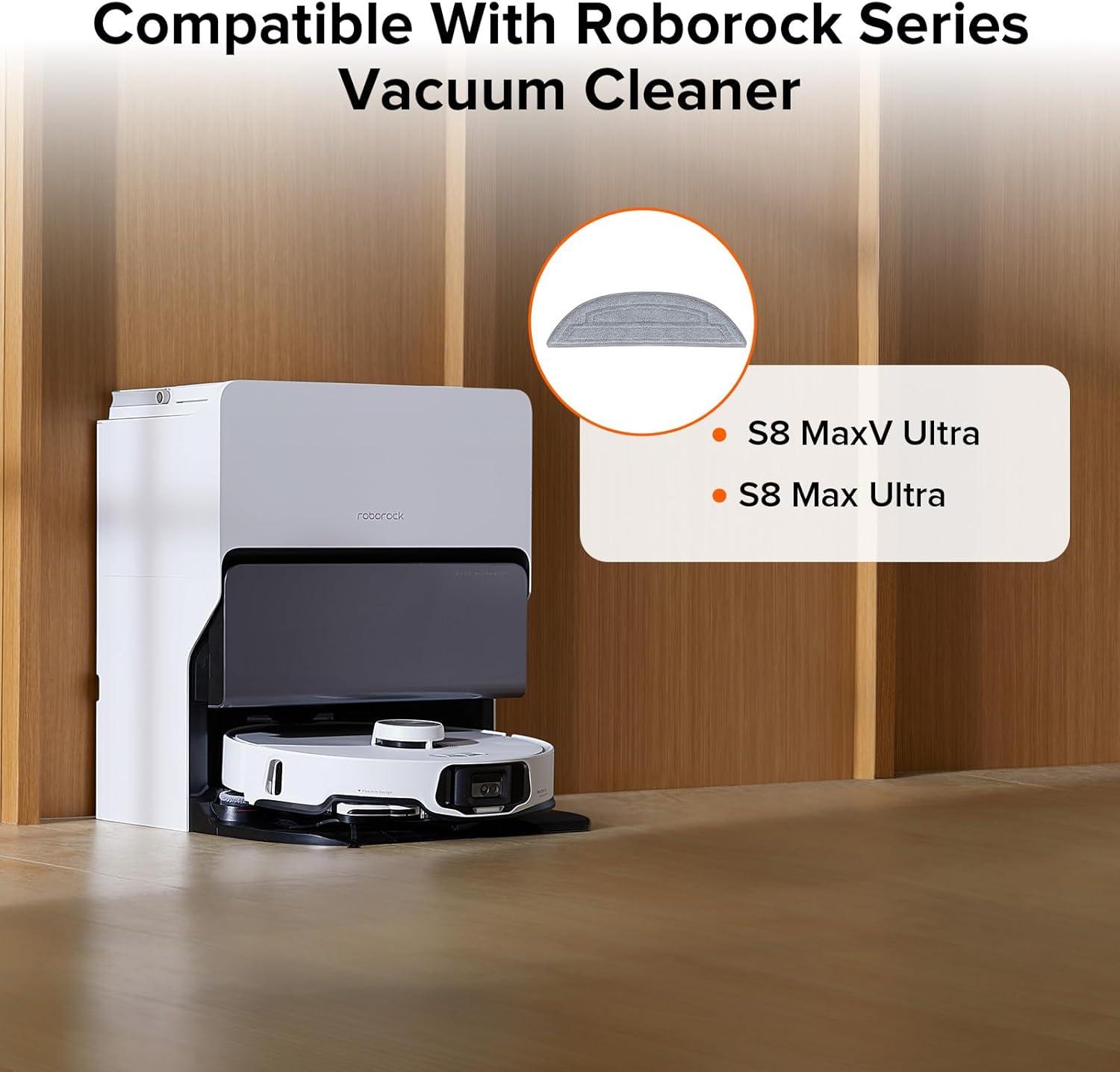 image:imageroborock 2 Pack Microfiber Mop Cloths for Saros 10 Robot Vacuum Cleaner Mop Pad Replacement AccessoriesMop Cloth5