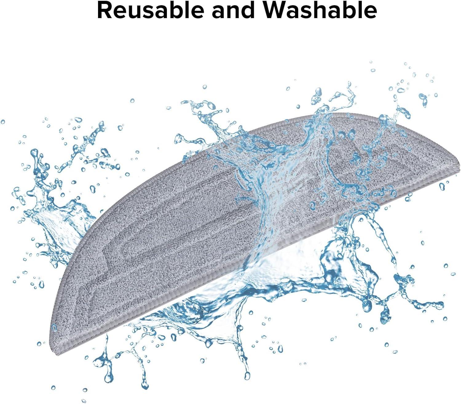 image:imageroborock 2 Pack Microfiber Mop Cloths for Saros 10 Robot Vacuum Cleaner Mop Pad Replacement AccessoriesMop Cloth5