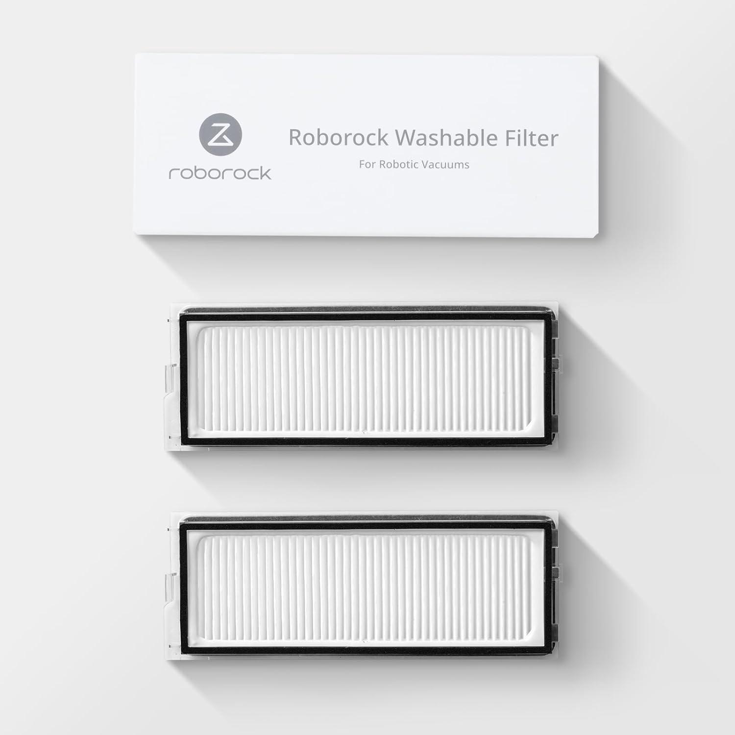 image:imageroborock 2 Pack Washable Filter for S8 MaxV Ultra S8 Max Ultra S8 MaxV Ultra with Auto Water Refilling and Drainage System Robot Vacuum Cleaners High Efficiency Filters Replacement PartsFilterE