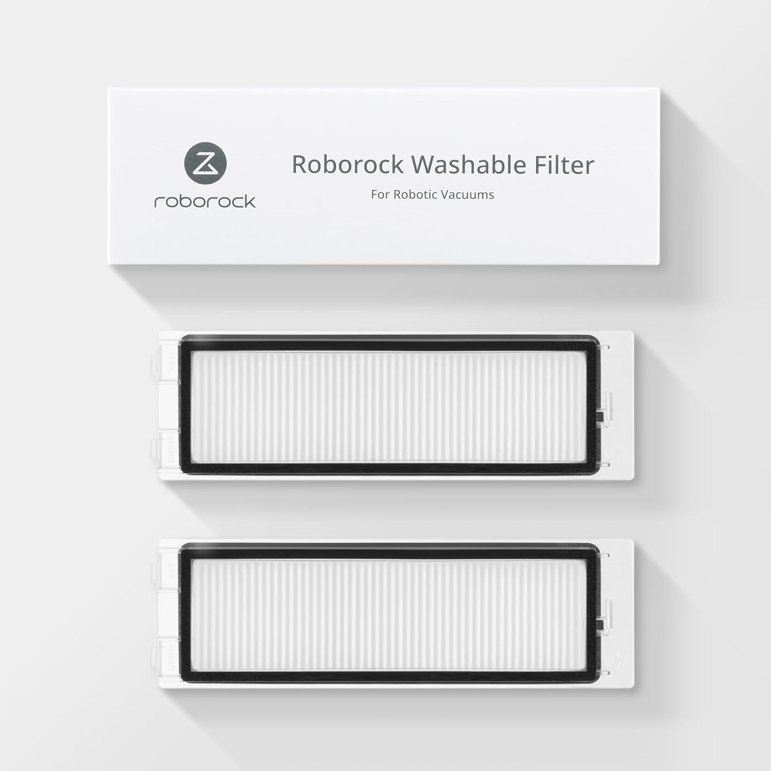 image:imageroborock 2 Pack Washable Filter for S8 MaxV Ultra S8 Max Ultra S8 MaxV Ultra with Auto Water Refilling and Drainage System Robot Vacuum Cleaners High Efficiency Filters Replacement PartsFilterB