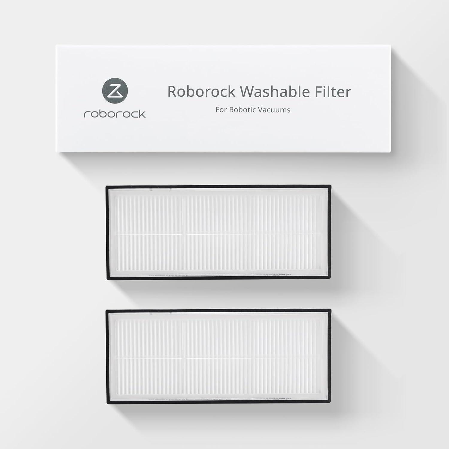 image:imageroborock 2 Pack Washable Filter for S8 MaxV Ultra S8 Max Ultra S8 MaxV Ultra with Auto Water Refilling and Drainage System Robot Vacuum Cleaners High Efficiency Filters Replacement PartsFilterA
