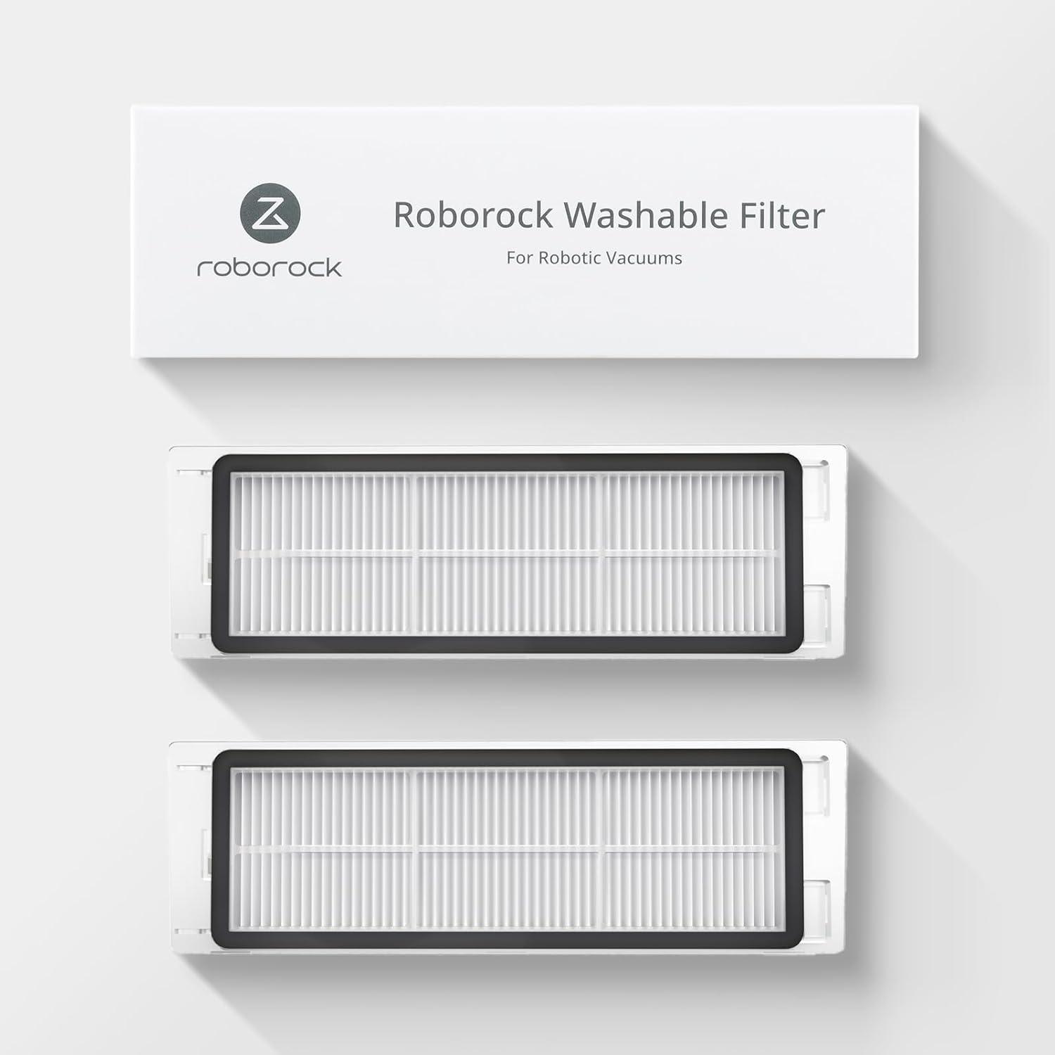 image:imageroborock 2 Pack Washable Filter for S8 MaxV Ultra S8 Max Ultra S8 MaxV Ultra with Auto Water Refilling and Drainage System Robot Vacuum Cleaners High Efficiency Filters Replacement PartsFilterD