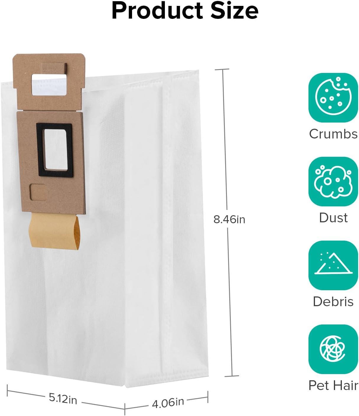 image:imageroborock 6 Packs Disposable Dust Bags for QV35A Saros10series QrevoEdgeS5A QrevoCurv2Flow QrevoCurv CurvX S5X QrevoSlim S8MaxVUltra S8MaxUltra QrevoMaxVQrevoEdge QRevo series Robot Vacuum3Dust Bag