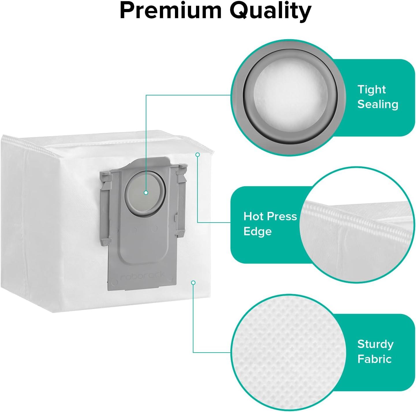 image:imageroborock 6 Packs Disposable Dust Bags for QV35A Saros10series QrevoEdgeS5A QrevoCurv2Flow QrevoCurv CurvX S5X QrevoSlim S8MaxVUltra S8MaxUltra QrevoMaxVQrevoEdge QRevo series Robot Vacuum2Dust Bag