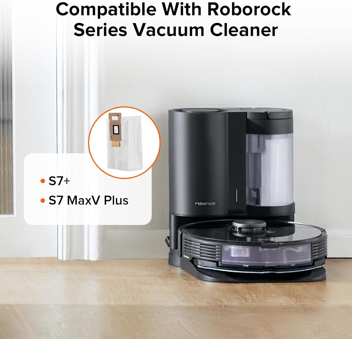 image:imageroborock 6 Packs Disposable Dust Bags for QV35A Saros10series QrevoEdgeS5A QrevoCurv2Flow QrevoCurv CurvX S5X QrevoSlim S8MaxVUltra S8MaxUltra QrevoMaxVQrevoEdge QRevo series Robot Vacuum3Dust Bag