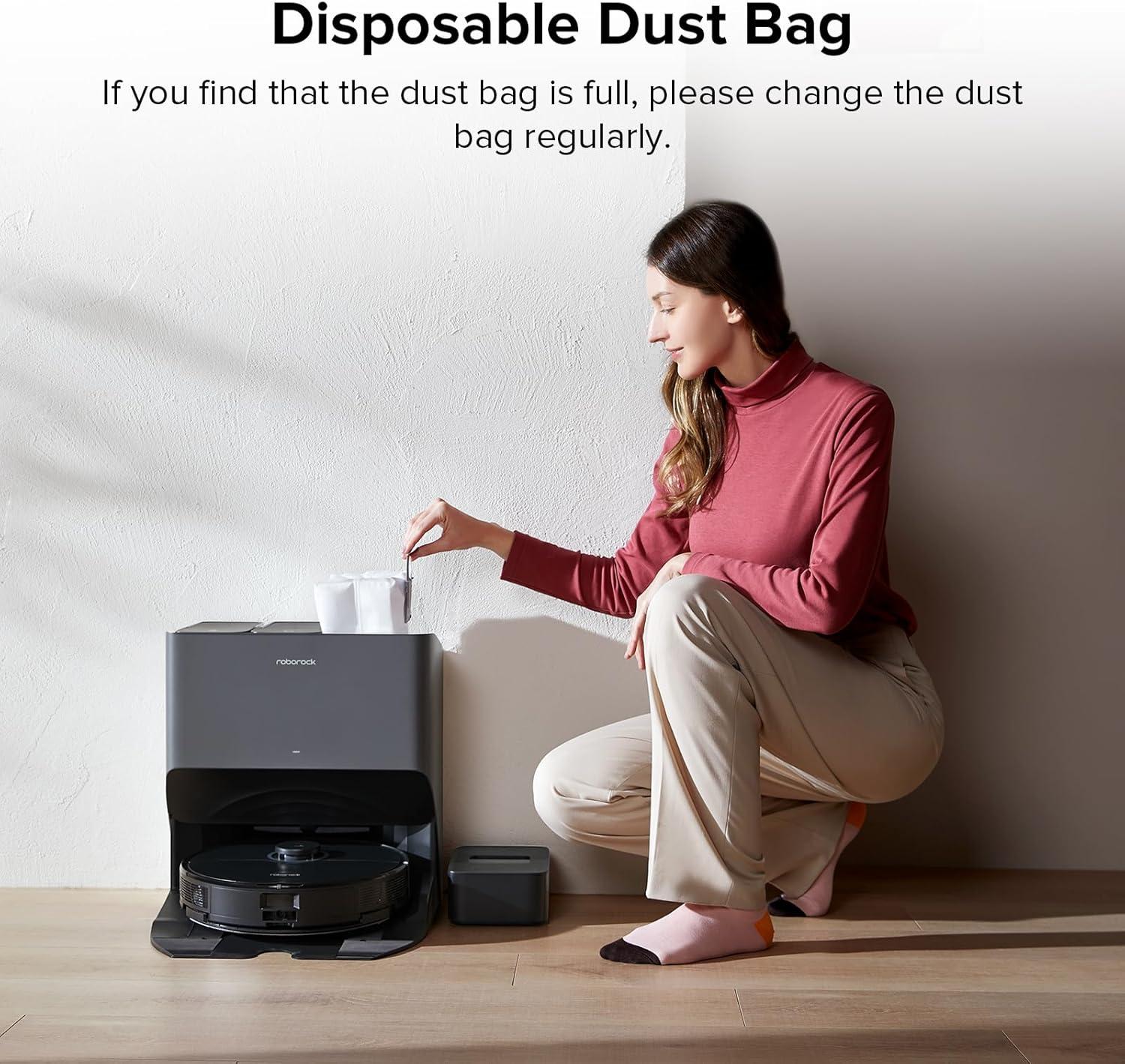 image:imageroborock 6 Packs Disposable Dust Bags for QV35A Saros10series QrevoEdgeS5A QrevoCurv2Flow QrevoCurv CurvX S5X QrevoSlim S8MaxVUltra S8MaxUltra QrevoMaxVQrevoEdge QRevo series Robot Vacuum2Dust Bag