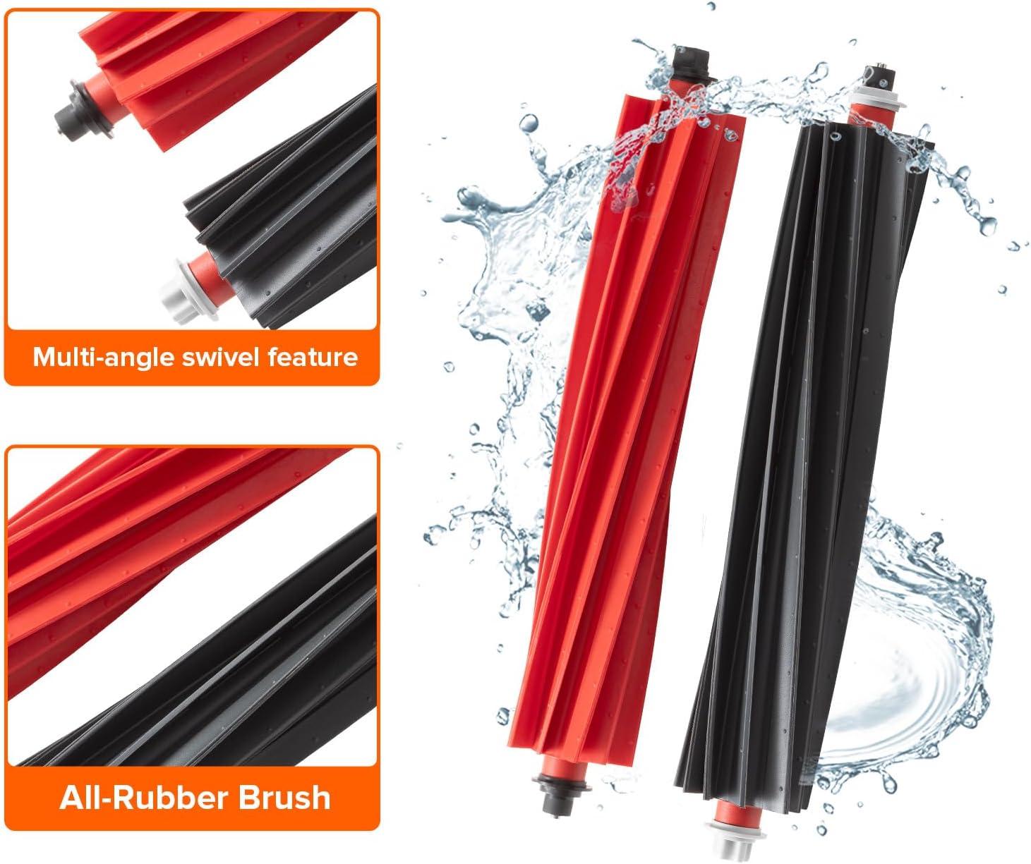 image:imageroborock Dual Main Brush Replacement for S8 MaxV Ultra S8 Max Ultra Robot Vacuum Cleaner Two Roller Brushes Included Roller Brush Accessories KitMain Brush5