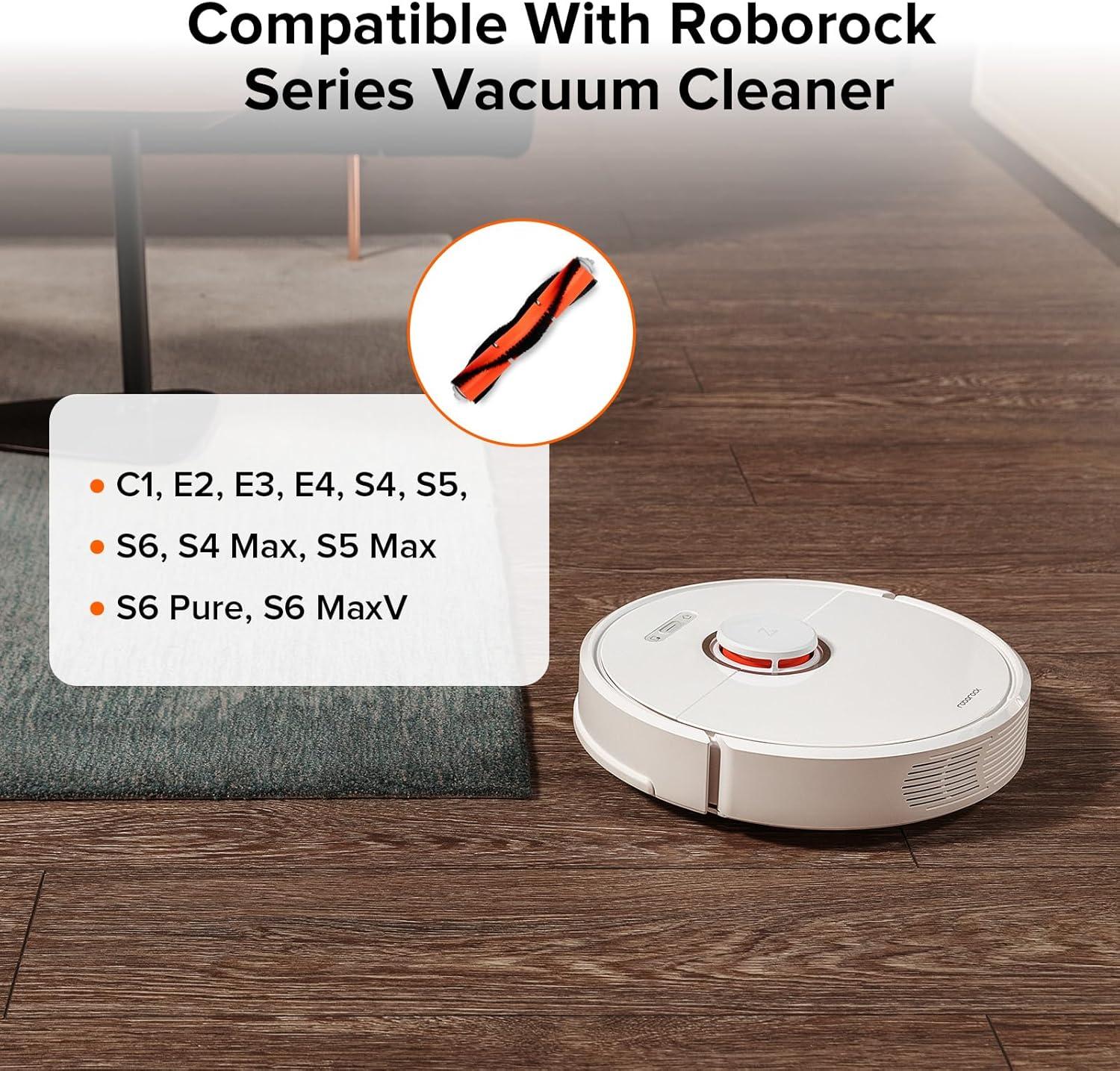 image:imageroborock Dual Main Brush Replacement for S8 MaxV Ultra S8 Max Ultra Robot Vacuum Cleaner Two Roller Brushes Included Roller Brush Accessories KitMain Brush4