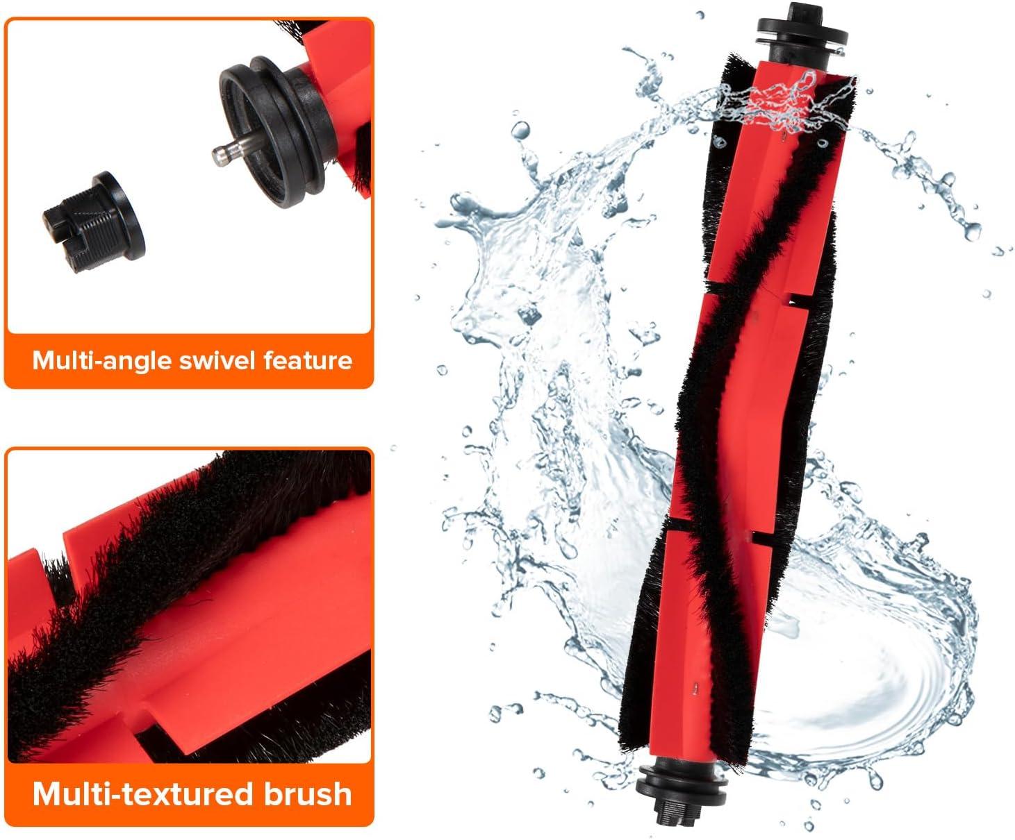 image:imageroborock Dual Main Brush Replacement for S8 MaxV Ultra S8 Max Ultra Robot Vacuum Cleaner Two Roller Brushes Included Roller Brush Accessories KitMain Brush2