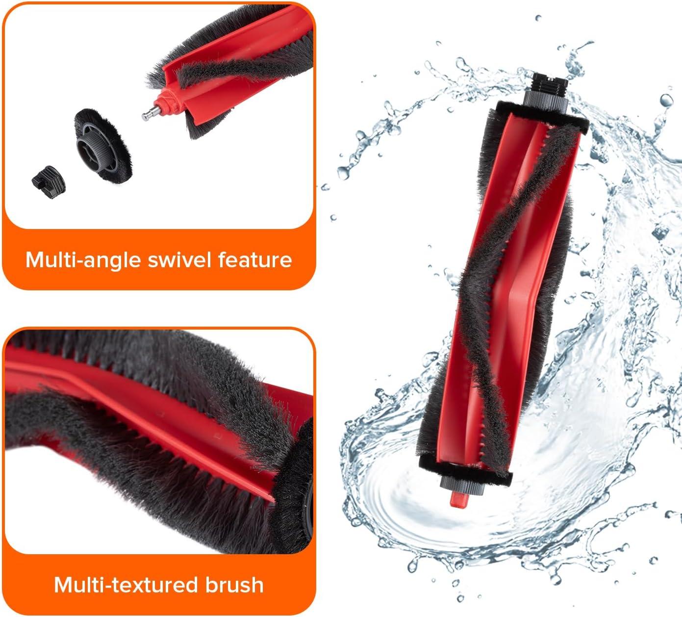 image:imageroborock Dual Main Brush Replacement for S8 MaxV Ultra S8 Max Ultra Robot Vacuum Cleaner Two Roller Brushes Included Roller Brush Accessories KitMain Brush8