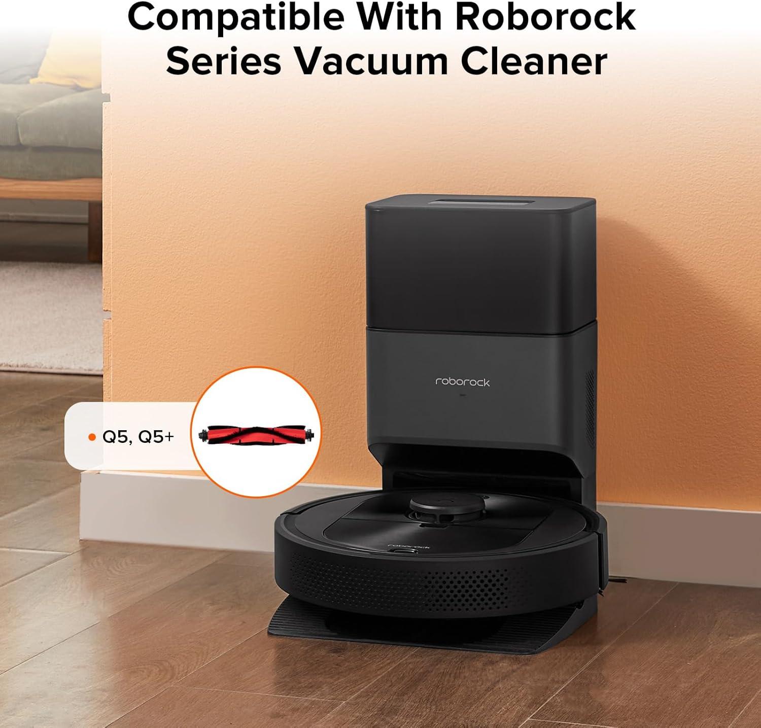 image:imageroborock Dual Main Brush Replacement for S8 MaxV Ultra S8 Max Ultra Robot Vacuum Cleaner Two Roller Brushes Included Roller Brush Accessories KitMain Brush2