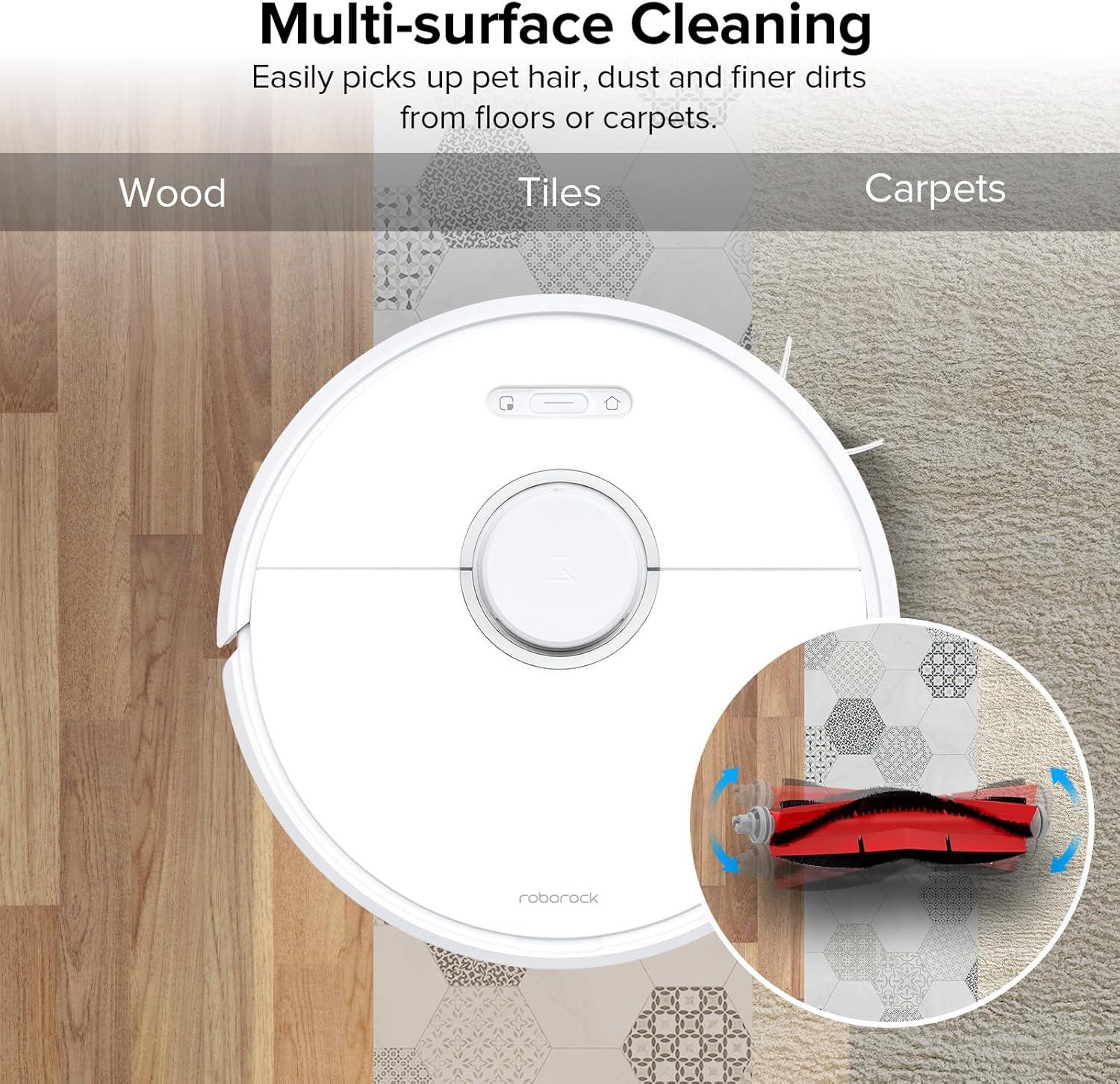 image:imageroborock Dual Main Brush Replacement for S8 MaxV Ultra S8 Max Ultra Robot Vacuum Cleaner Two Roller Brushes Included Roller Brush Accessories KitMain Brush4