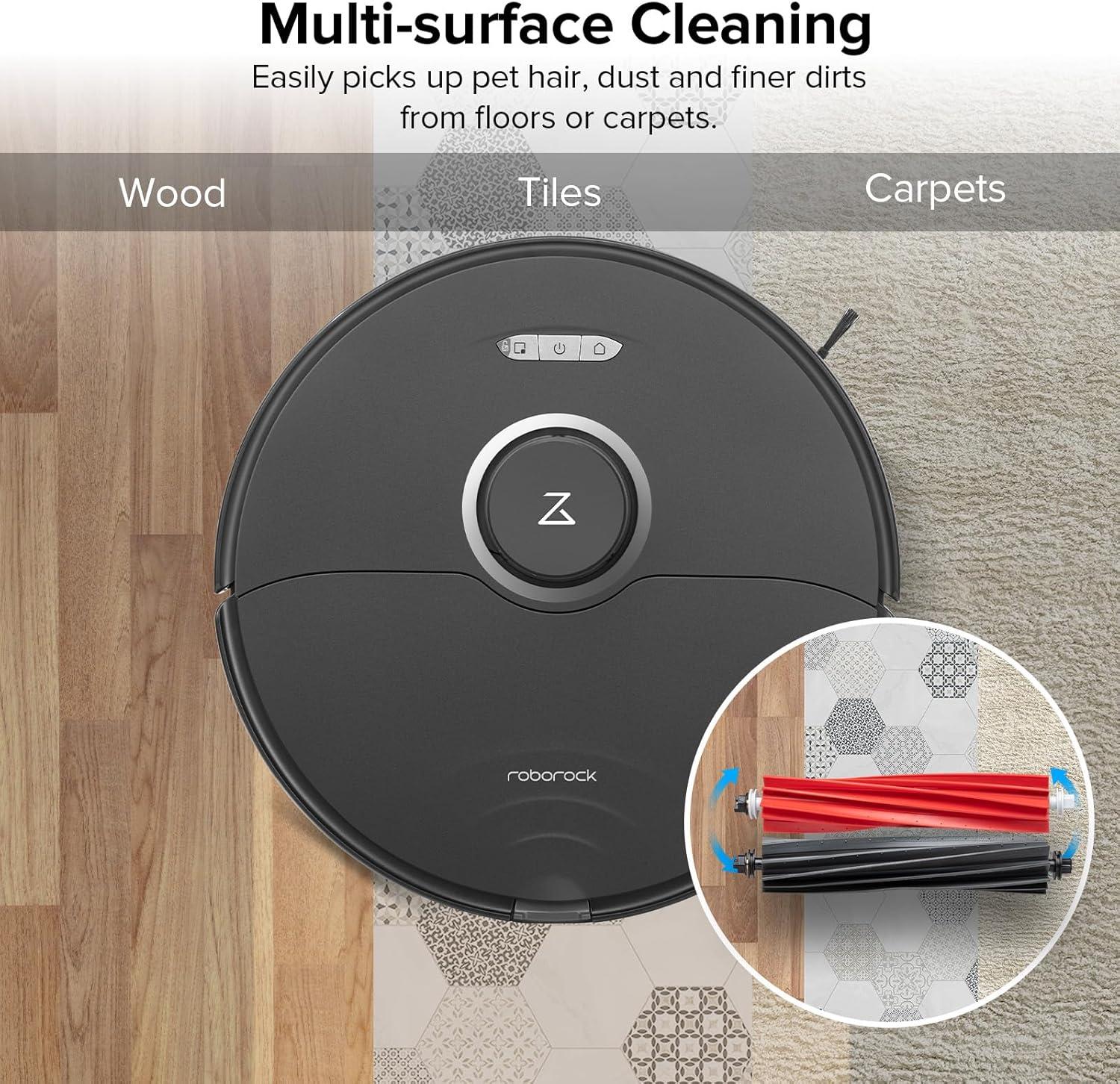 image:imageroborock Dual Main Brush Replacement for S8 MaxV Ultra S8 Max Ultra Robot Vacuum Cleaner Two Roller Brushes Included Roller Brush Accessories KitMain Brush3