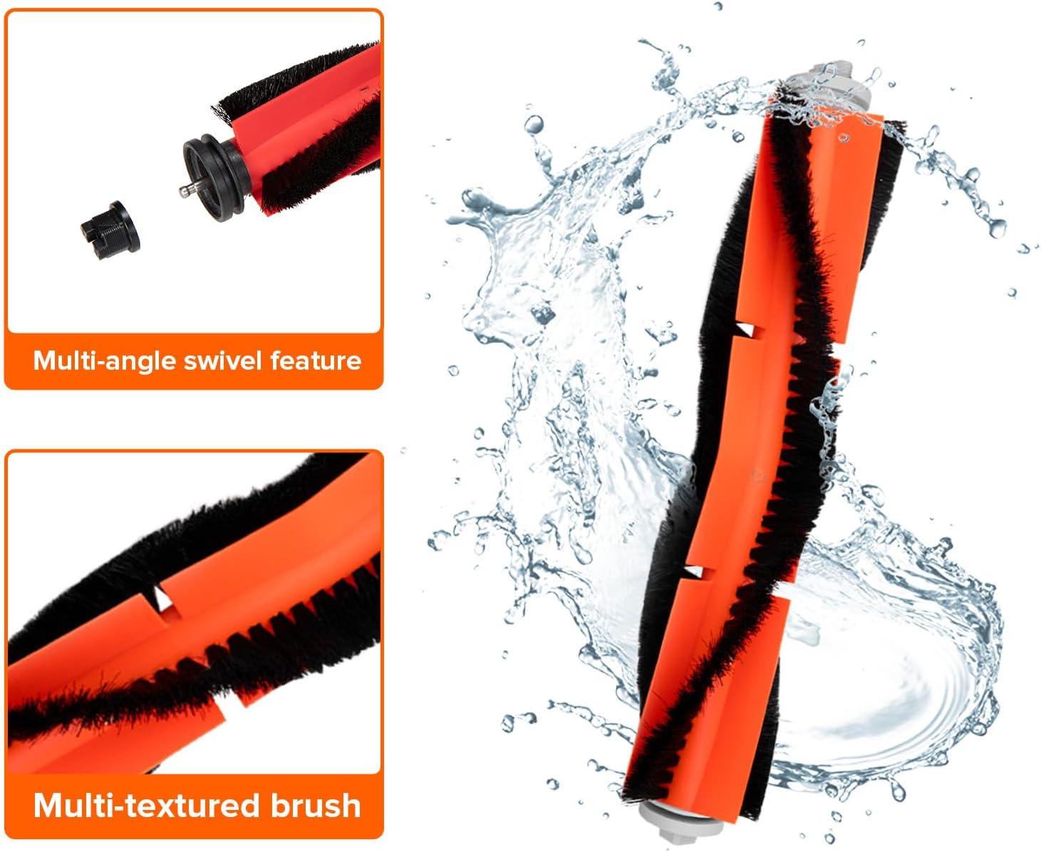 image:imageroborock Dual Main Brush Replacement for S8 MaxV Ultra S8 Max Ultra Robot Vacuum Cleaner Two Roller Brushes Included Roller Brush Accessories KitMain Brush4