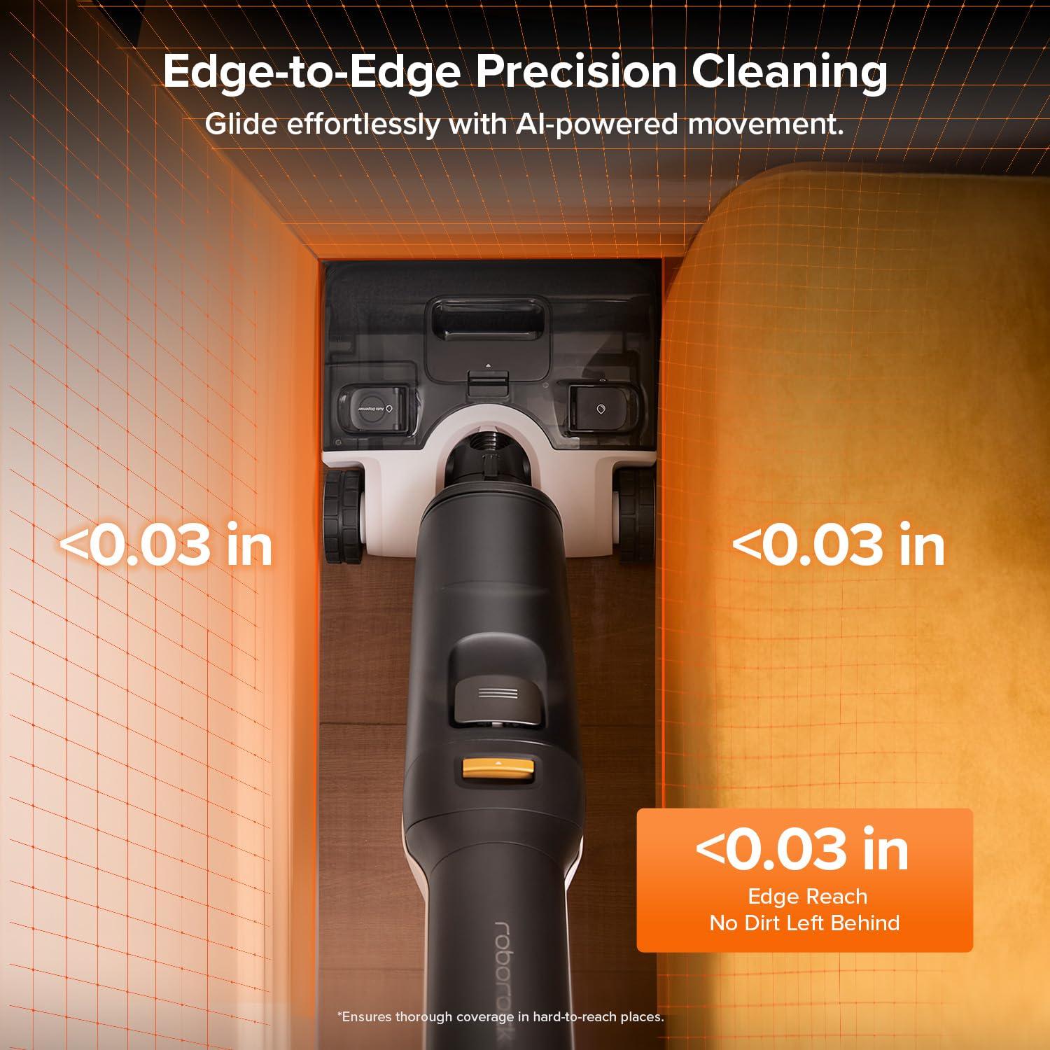 image:imageroborock F25 BX Wet Dry Vacuum Cleaner Cordless Vacuum Mop All in One with 20000Pa 194F Hot Air Flash Drying amp Self Cleaning ZeroTangle Wet Mop Cleaner for Hard Floor 180 Lie FlatF25 Alt