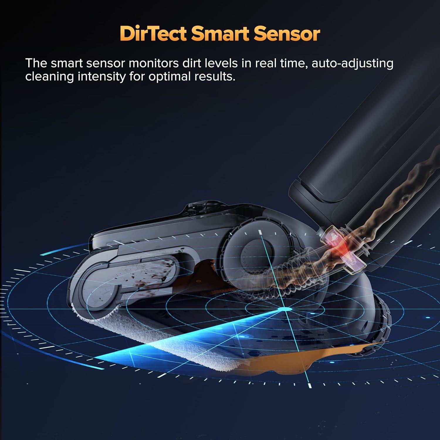 image:imageroborock F25 Ultra Steam Wet Dry Vacuum Cleaner 356F Steam Mop amp 187F Hot Water Cordless Vacuum Mop All in One Floor Washer with Blue Light 194F SelfCleaning 180 LayFlat AI Assitant WheelsF25 Ultra