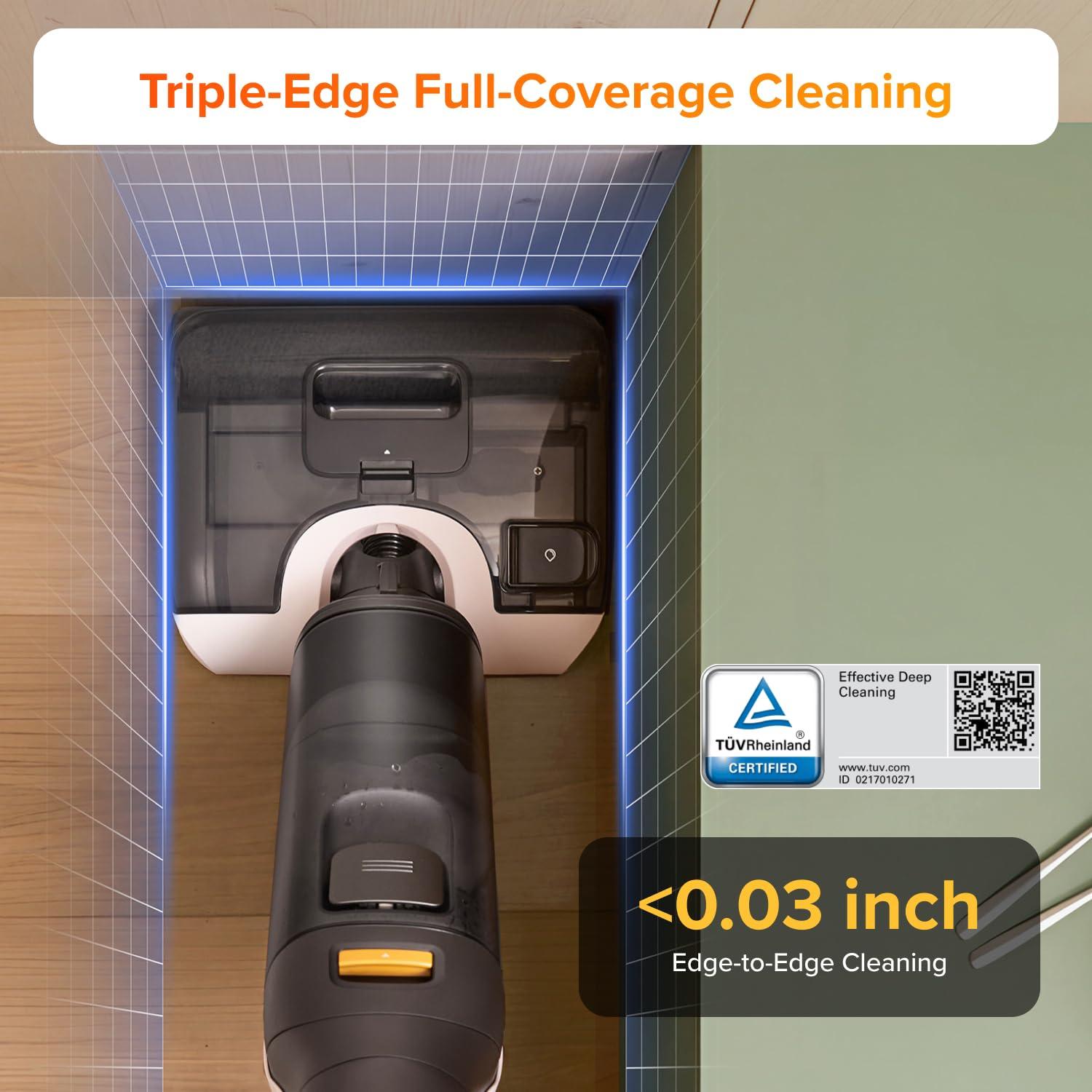 image:imageroborock F25 XT Wet Dry Vacuum Cleaner Cordless Vacuum Mop All in One for Hard Floor 20000Pa Hardwood Floor Cleaner with Zero Tangle 194F Hot Air Flash Drying Electric Mop 180 Lie Flat WiFiWet Dry Vacuum