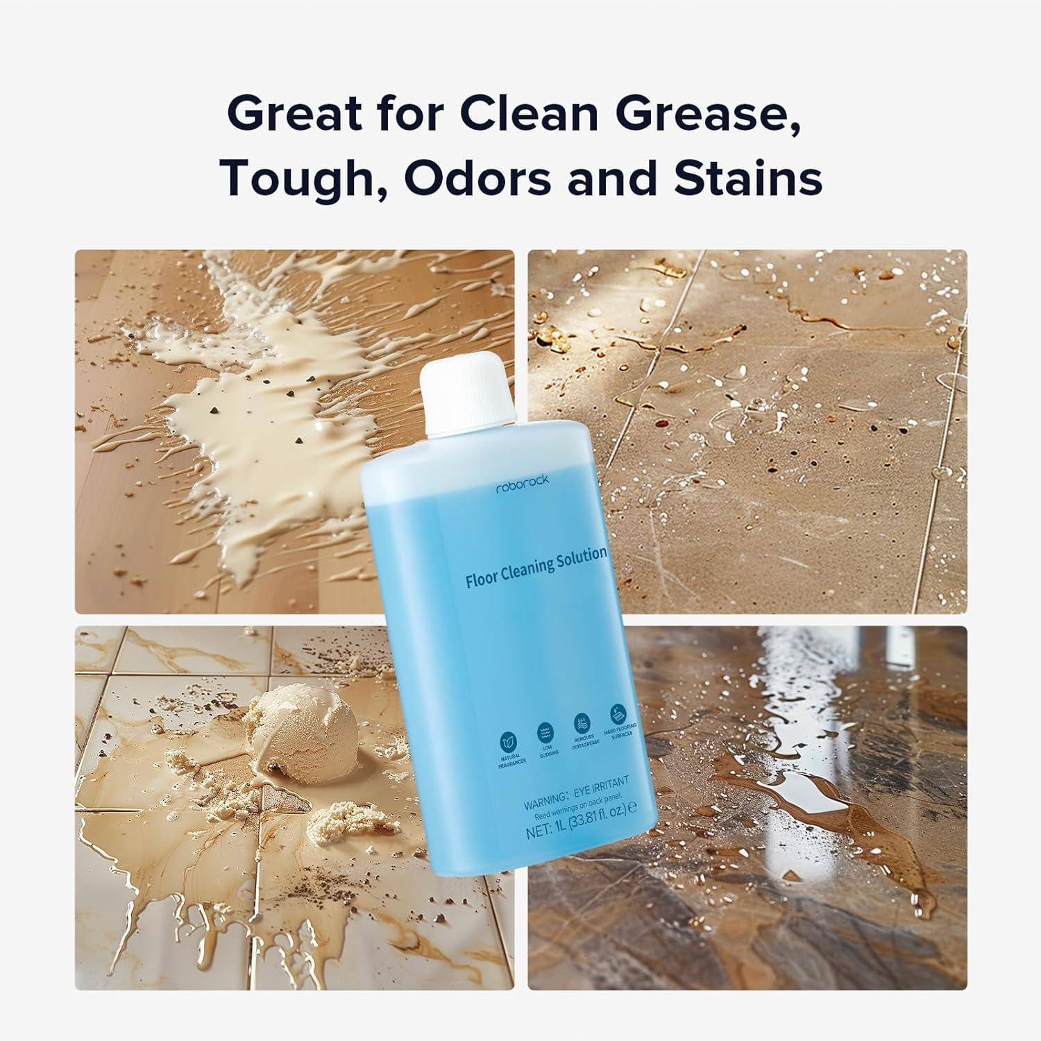 image:imageroborock Floor Cleaning Solution Floor Cleaner for Hardwood Compatible Robot Vacuums with Mopping and Wet and Dry Vacuum 1L 338 Fl OZ338 Fl OZ