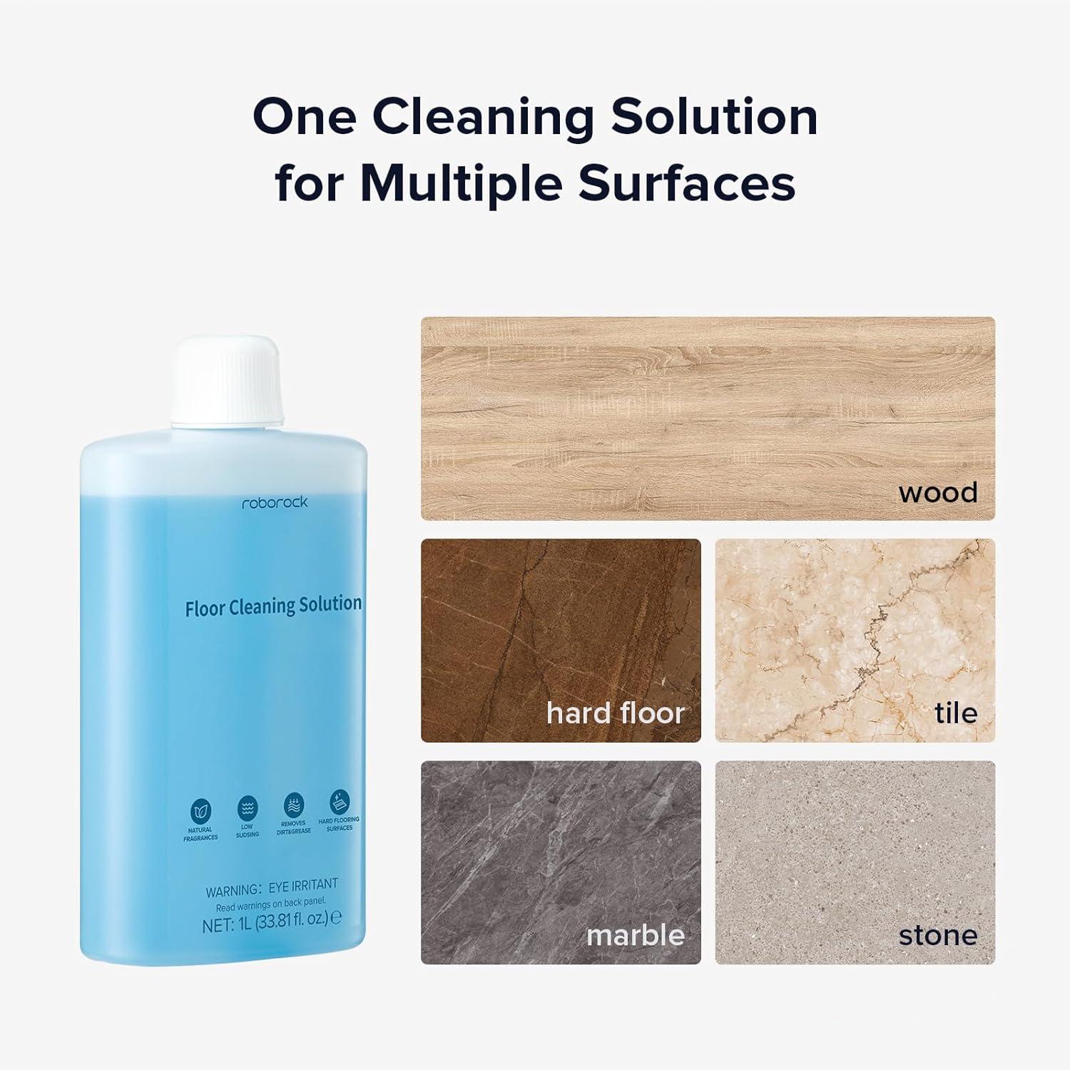 image:imageroborock Floor Cleaning Solution Floor Cleaner for Hardwood Compatible Robot Vacuums with Mopping and Wet and Dry Vacuum 1L 338 Fl OZ338 Fl OZ Pack of 2