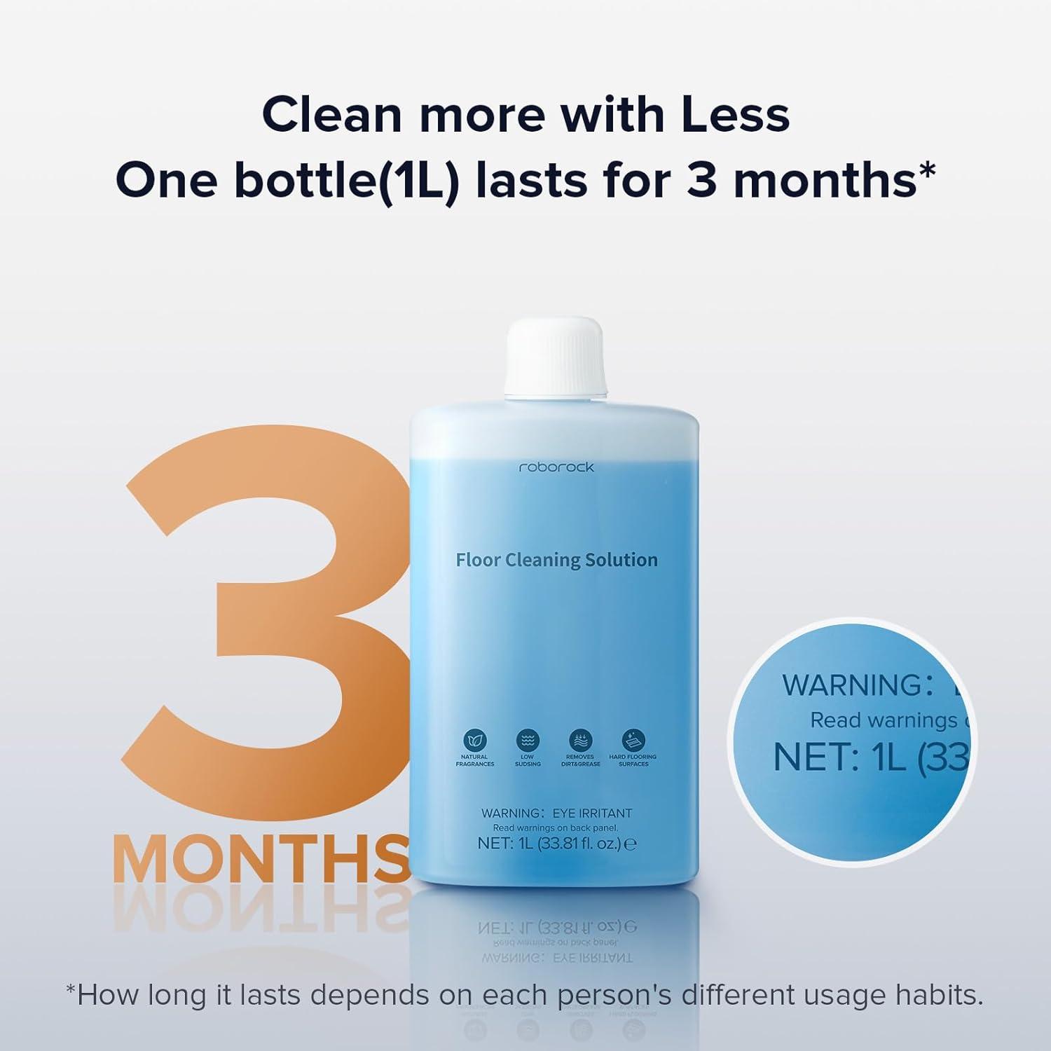 image:imageroborock Floor Cleaning Solution Floor Cleaner for Hardwood Compatible Robot Vacuums with Mopping and Wet and Dry Vacuum 1L 338 Fl OZ338 Fl OZ Pack of 2