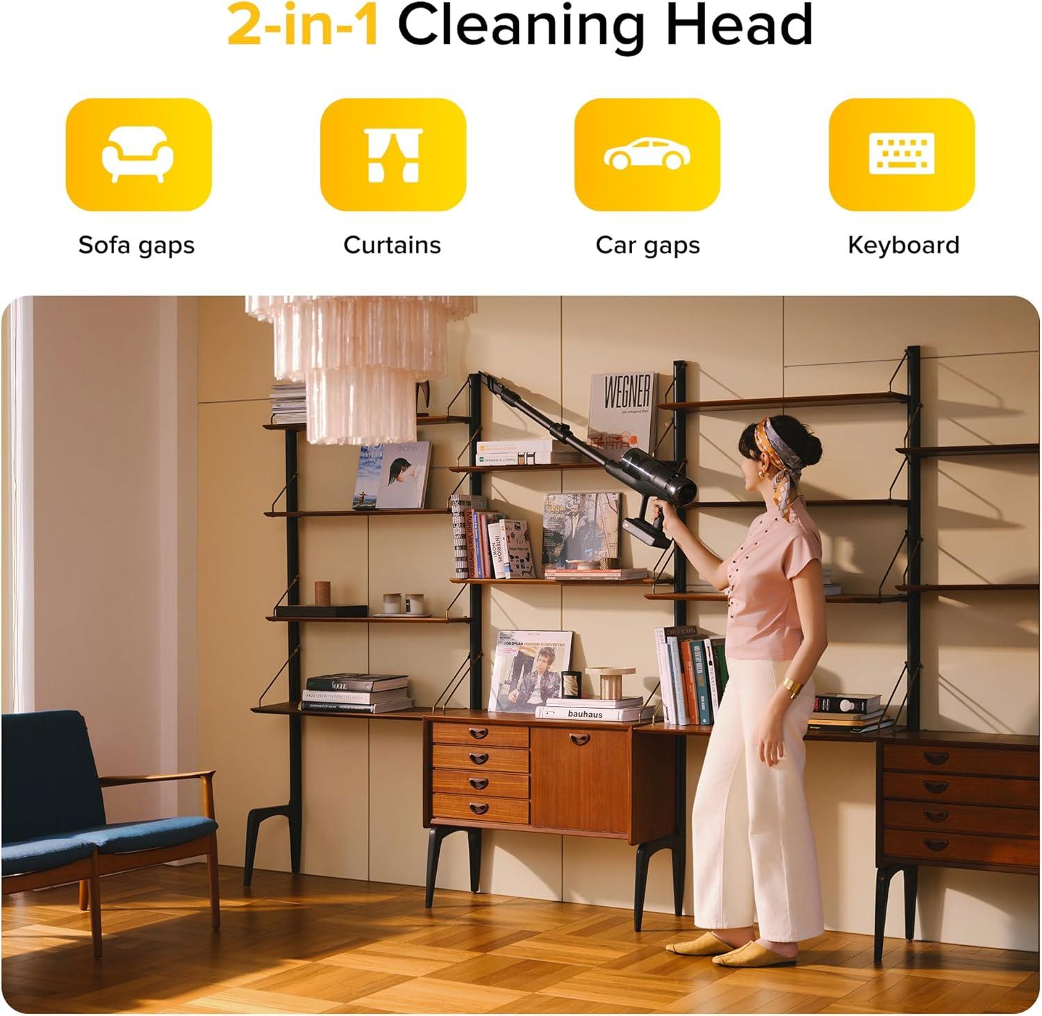 image:imageroborock H60 Ultra Cordless Stick Vacuum Cleaners Upgraded 210AW Suction Stick Vacuum with 90Min Runtime 90 Bendable Tube LED Dust Detection Vacuum Cleaner for Carpets Hard Floors amp Pet HairH60 Ultra