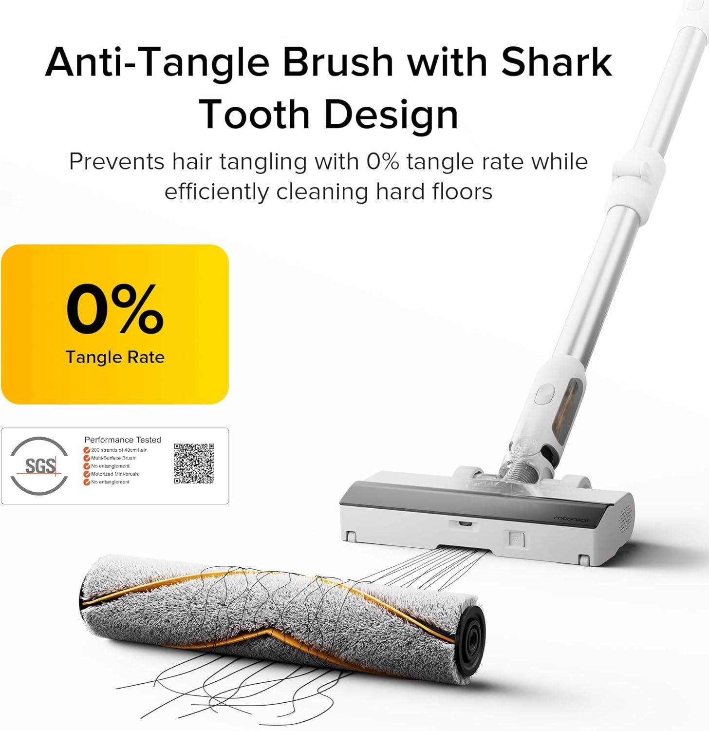 image:imageroborock H60 Ultra Cordless Stick Vacuum Cleaners Upgraded 210AW Suction Stick Vacuum with 90Min Runtime 90 Bendable Tube LED Dust Detection Vacuum Cleaner for Carpets Hard Floors amp Pet HairH60
