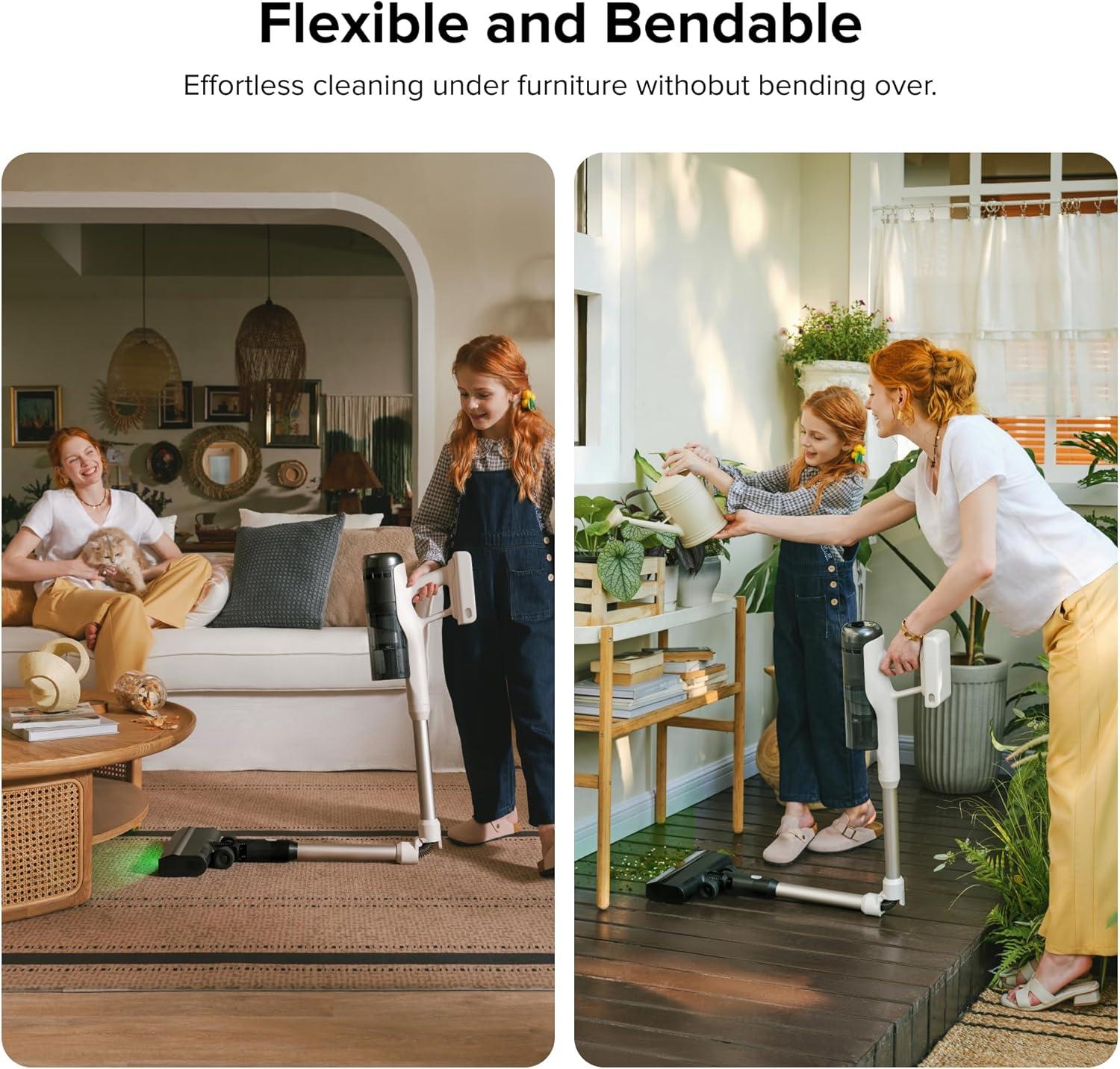 image:imageroborock H60 Ultra Cordless Stick Vacuum Cleaners Upgraded 210AW Suction Stick Vacuum with 90Min Runtime 90 Bendable Tube LED Dust Detection Vacuum Cleaner for Carpets Hard Floors amp Pet HairH60 Pro