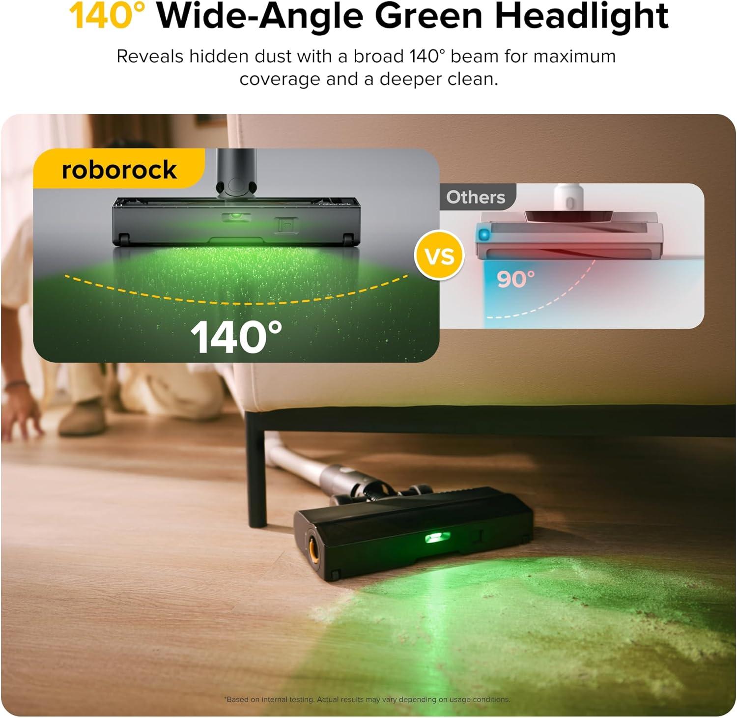 image:imageroborock H60 Ultra Cordless Stick Vacuum Cleaners Upgraded 210AW Suction Stick Vacuum with 90Min Runtime 90 Bendable Tube LED Dust Detection Vacuum Cleaner for Carpets Hard Floors amp Pet HairH60 Pro