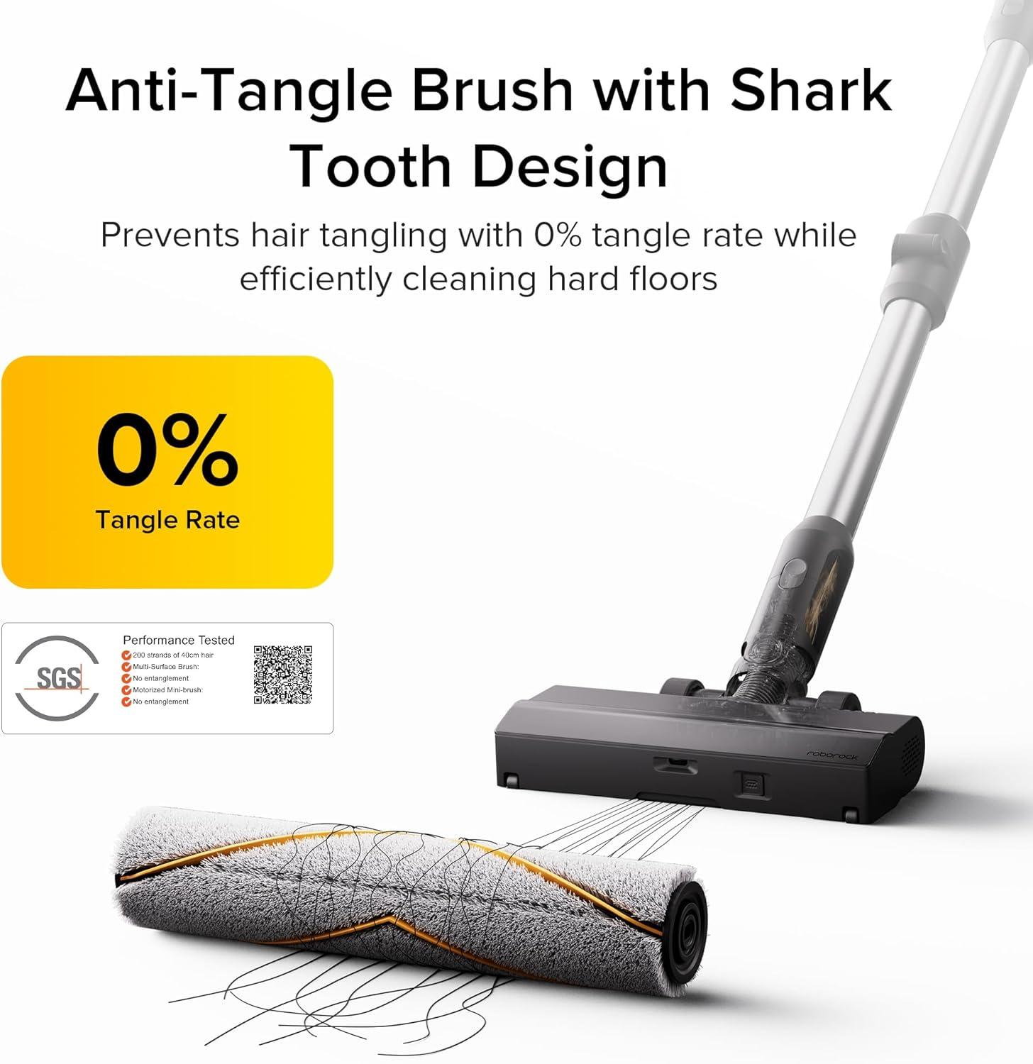 image:imageroborock H60 Ultra Cordless Stick Vacuum Cleaners Upgraded 210AW Suction Stick Vacuum with 90Min Runtime 90 Bendable Tube LED Dust Detection Vacuum Cleaner for Carpets Hard Floors amp Pet HairH60 Ultra
