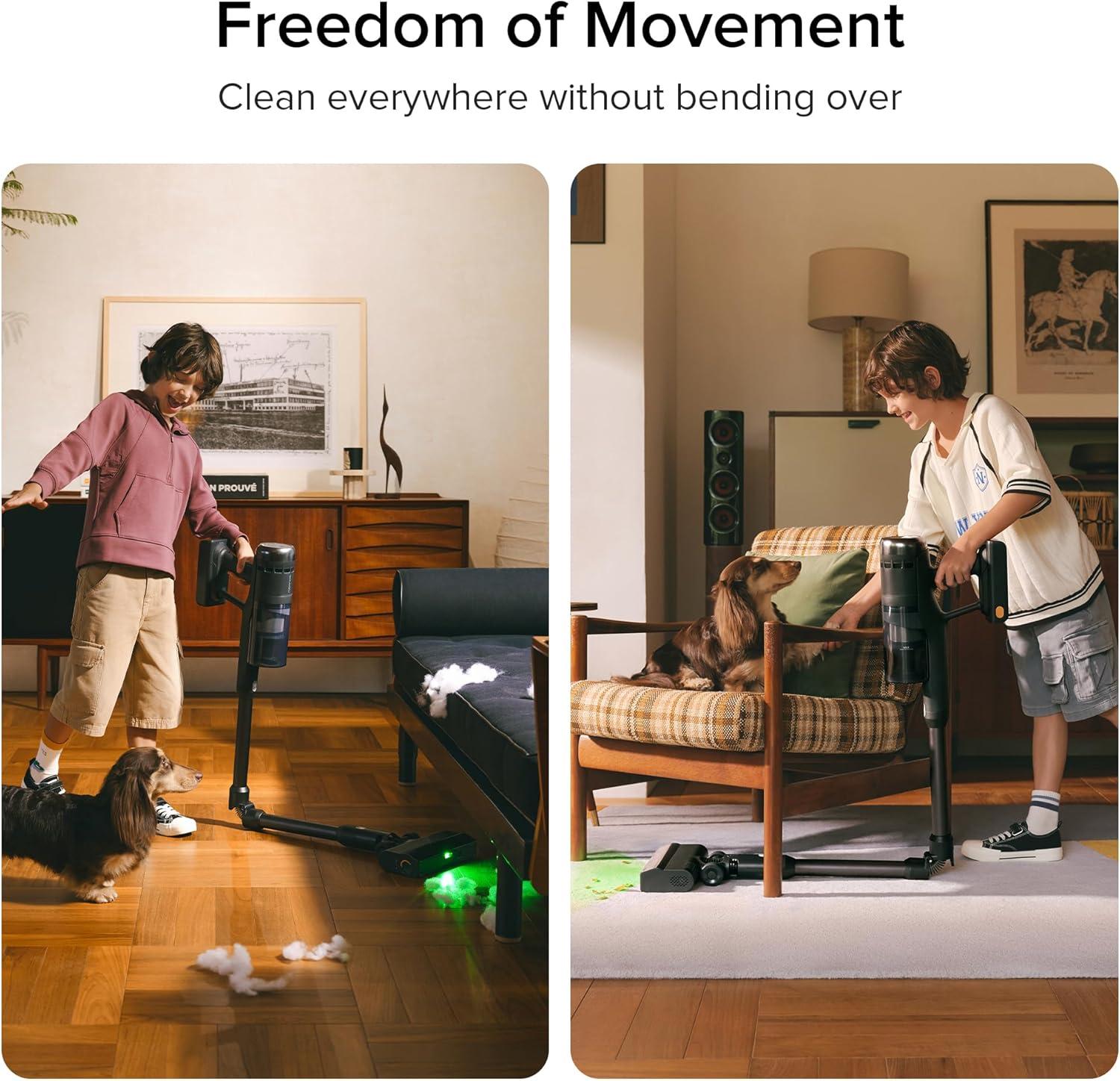image:imageroborock H60 Ultra Cordless Stick Vacuum Cleaners Upgraded 210AW Suction Stick Vacuum with 90Min Runtime 90 Bendable Tube LED Dust Detection Vacuum Cleaner for Carpets Hard Floors amp Pet HairH60 Ultra