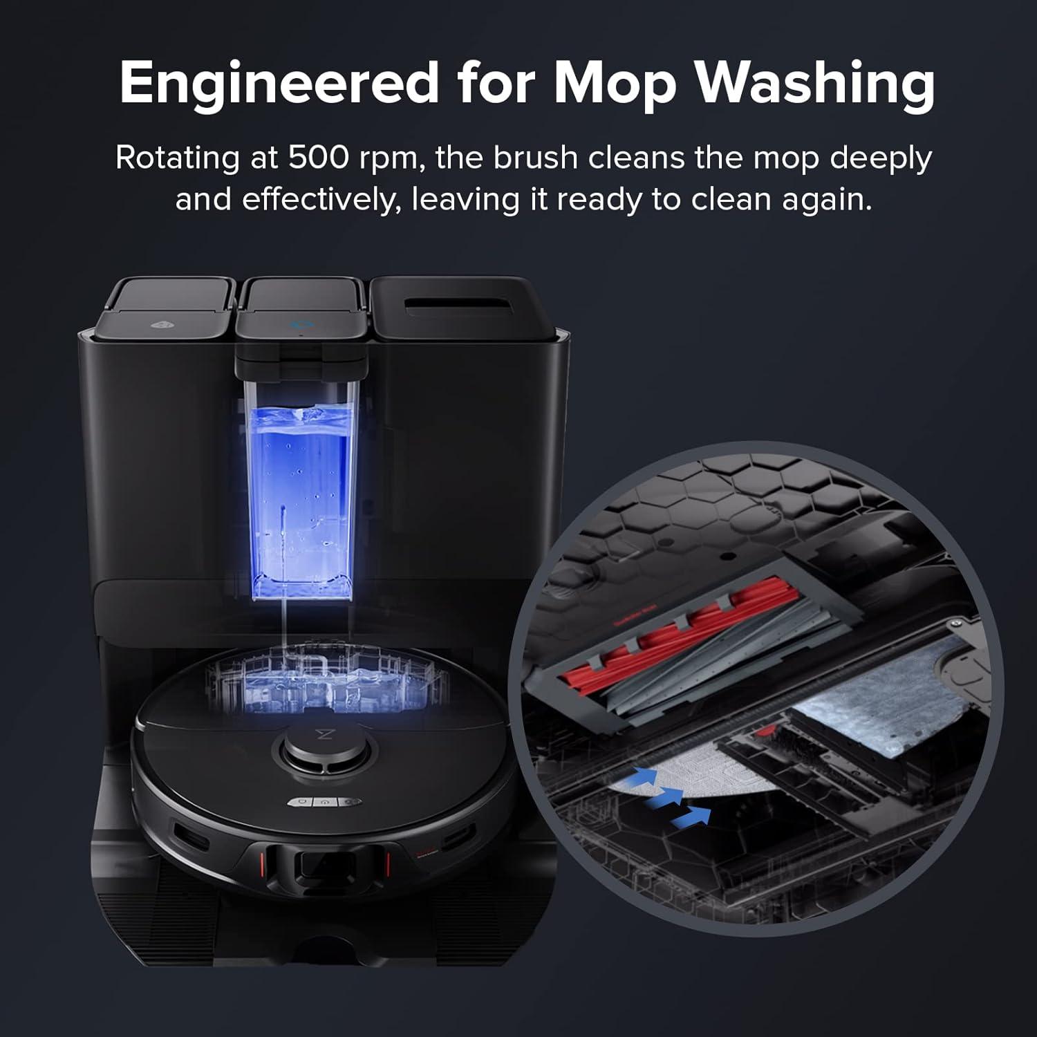 image:imageroborock HighSpeed Cleaning Brush for Saros 10S8 MaxV UltraS8 Max UltraS8 Pro UltraS7 Max UltraS7 MaxV Ultra for Mop Washing and Dock SelfCleaning 2pcs Included Robot Vacuum Accessories