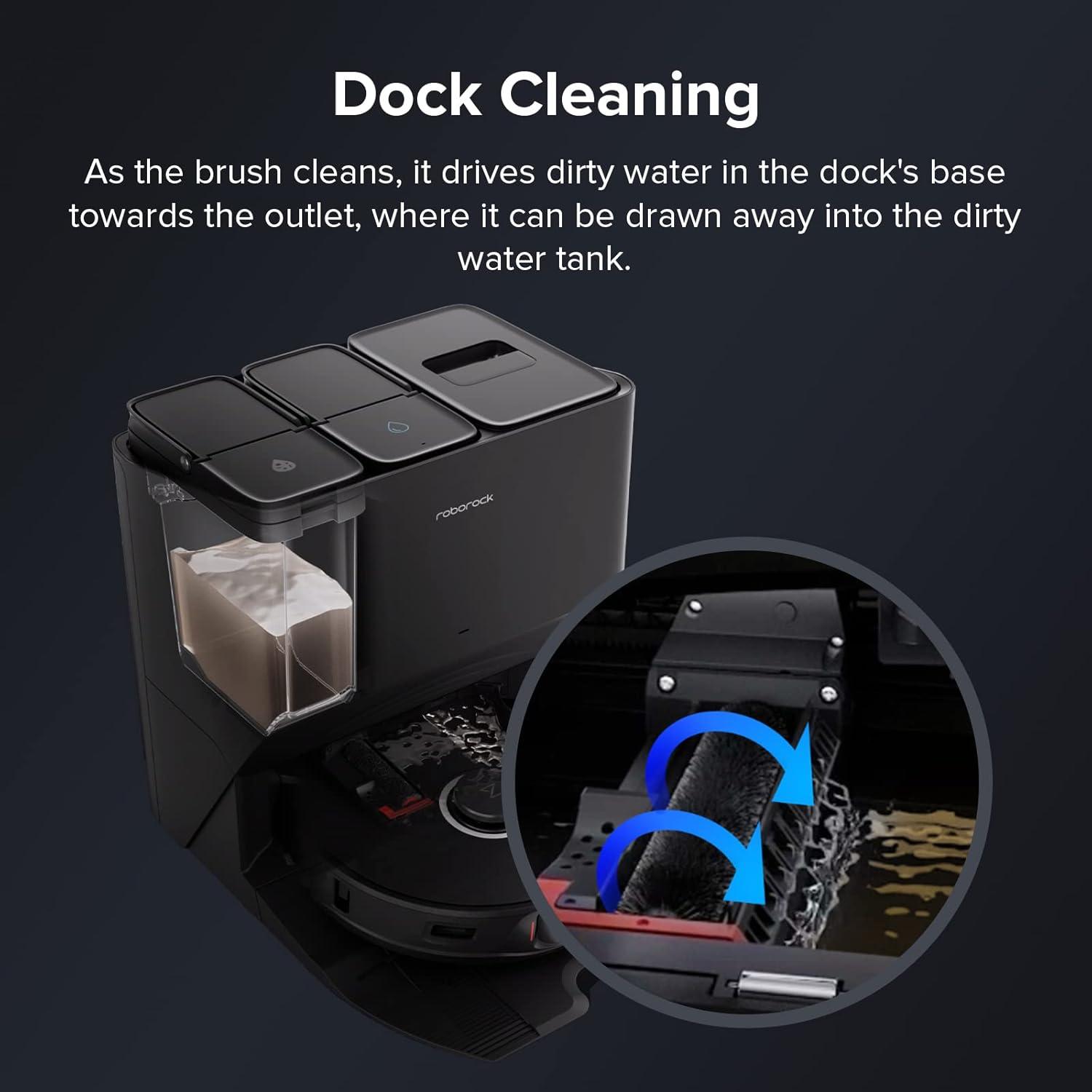 image:imageroborock HighSpeed Cleaning Brush for Saros 10S8 MaxV UltraS8 Max UltraS8 Pro UltraS7 Max UltraS7 MaxV Ultra for Mop Washing and Dock SelfCleaning 2pcs Included Robot Vacuum Accessories
