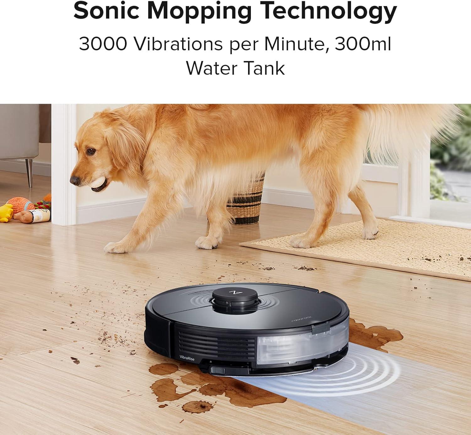 image:imageroborock Q10 S5 Robot Vacuum and Mop 10000Pa Suction Upgraded from Q8 max 70 Days SelfEmptying Obstacle Avoidance Sonic Mopping Dual AntiTangle Design Auto Mop Lifting Ideal for Pet HairS7