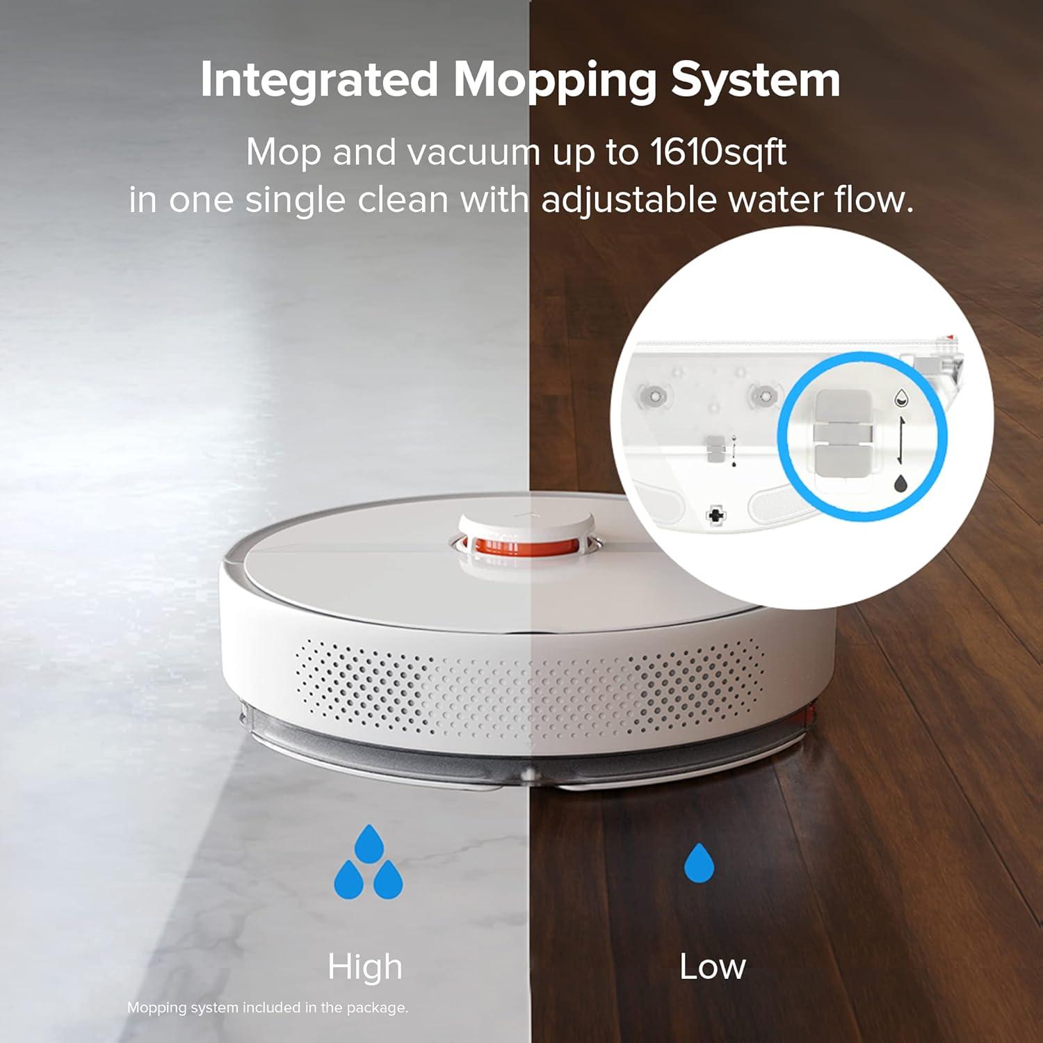 image:imageroborock Q10 S5 Robot Vacuum and Mop 10000Pa Suction Upgraded from Q8 max 70 Days SelfEmptying Obstacle Avoidance Sonic Mopping Dual AntiTangle Design Auto Mop Lifting Ideal for Pet HairS6 Pure White