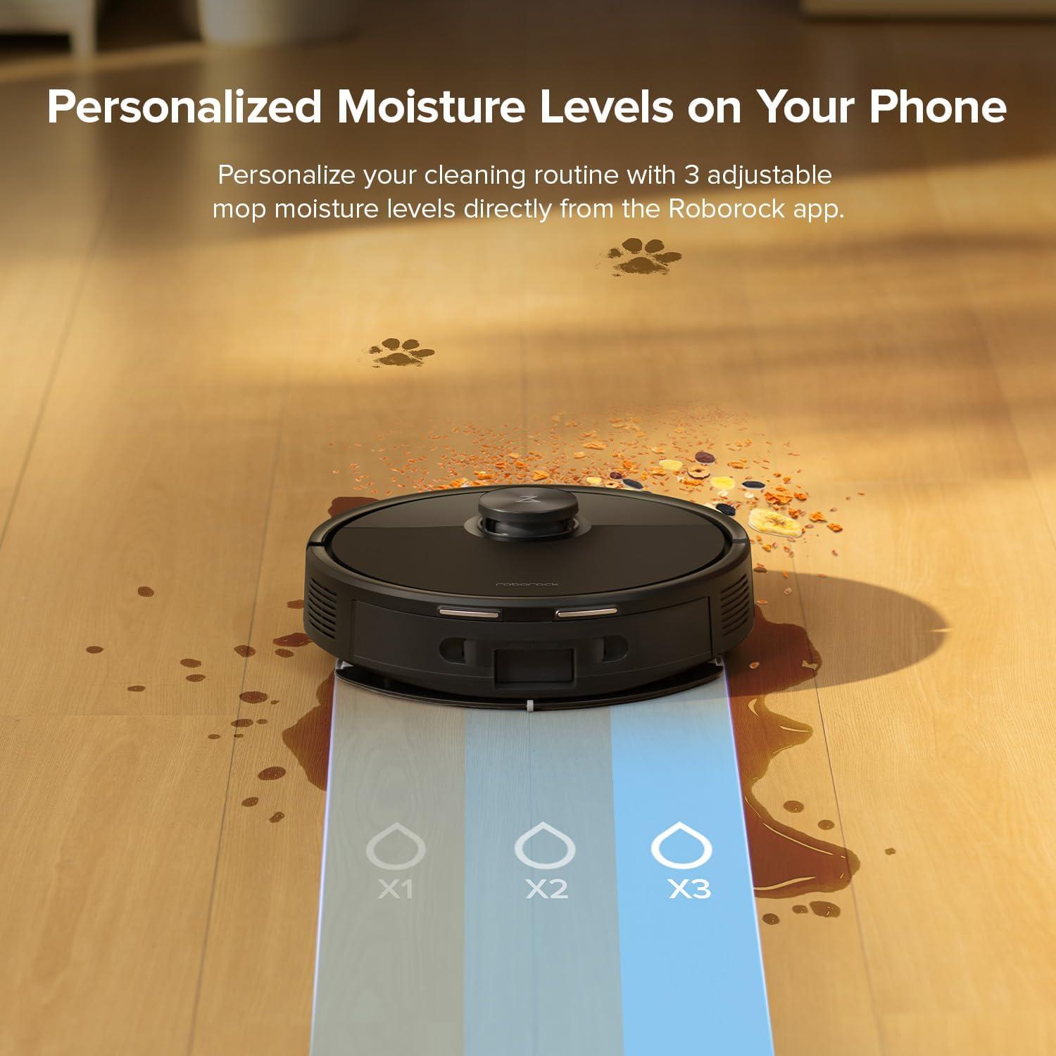 image:imageroborock Q10 S5 Robot Vacuum and Mop 10000Pa Suction Upgraded from Q8 max 70 Days SelfEmptying Obstacle Avoidance Sonic Mopping Dual AntiTangle Design Auto Mop Lifting Ideal for Pet HairQ7 M5 Black