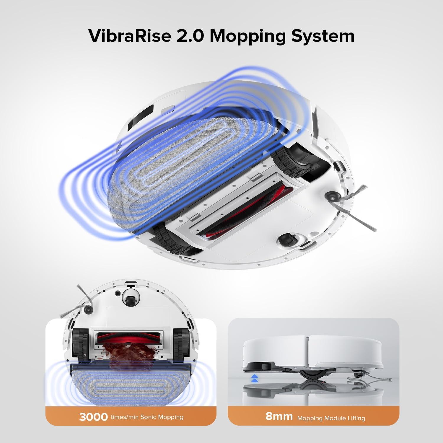 image:imageroborock Q10 S5 Robot Vacuum and Mop 10000Pa Suction Upgraded from Q8 max 70 Days SelfEmptying Obstacle Avoidance Sonic Mopping Dual AntiTangle Design Auto Mop Lifting Ideal for Pet HairQ10 S5 White