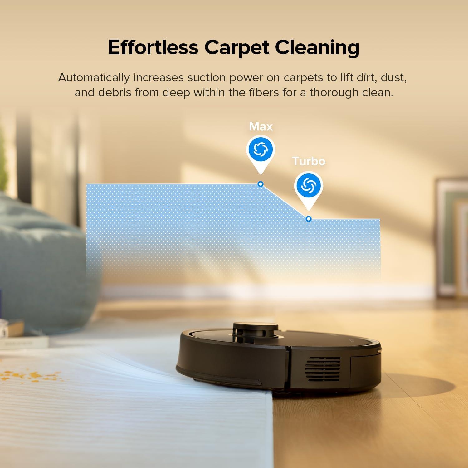 image:imageroborock Q10 S5 Robot Vacuum and Mop 10000Pa Suction Upgraded from Q8 max 70 Days SelfEmptying Obstacle Avoidance Sonic Mopping Dual AntiTangle Design Auto Mop Lifting Ideal for Pet HairQ7 M5 Black