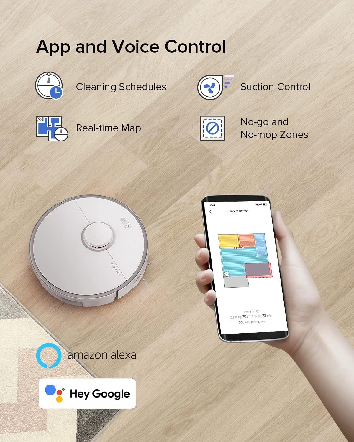 image:imageroborock Q10 S5 Robot Vacuum and Mop 10000Pa Suction Upgraded from Q8 max 70 Days SelfEmptying Obstacle Avoidance Sonic Mopping Dual AntiTangle Design Auto Mop Lifting Ideal for Pet HairS5 Max